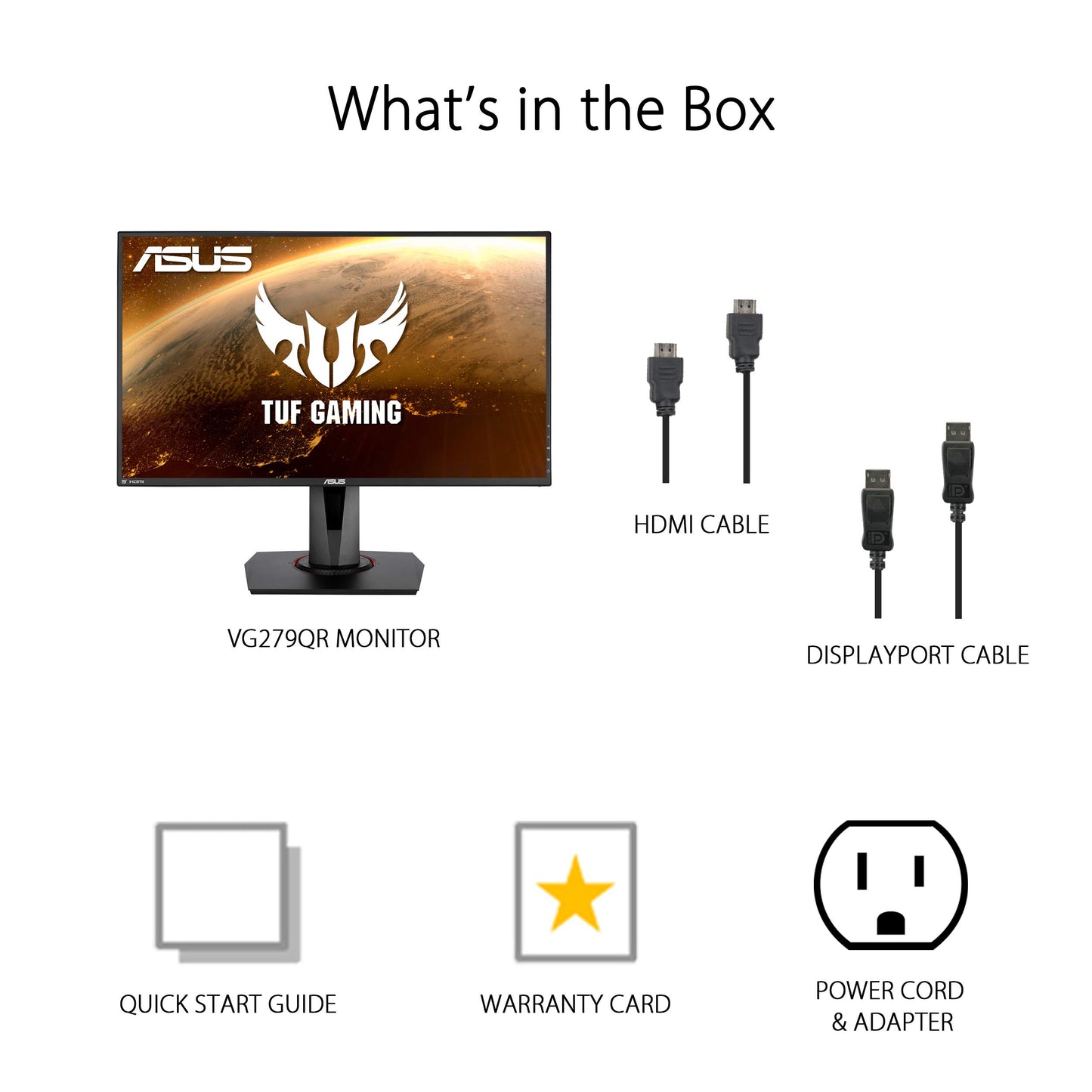 Asus Monitor TUF Gaming 27" VG279QR 165HZ IPS 1MS HDMI Bocinas Integradas 1920x1080 AMD FreeSync Negro