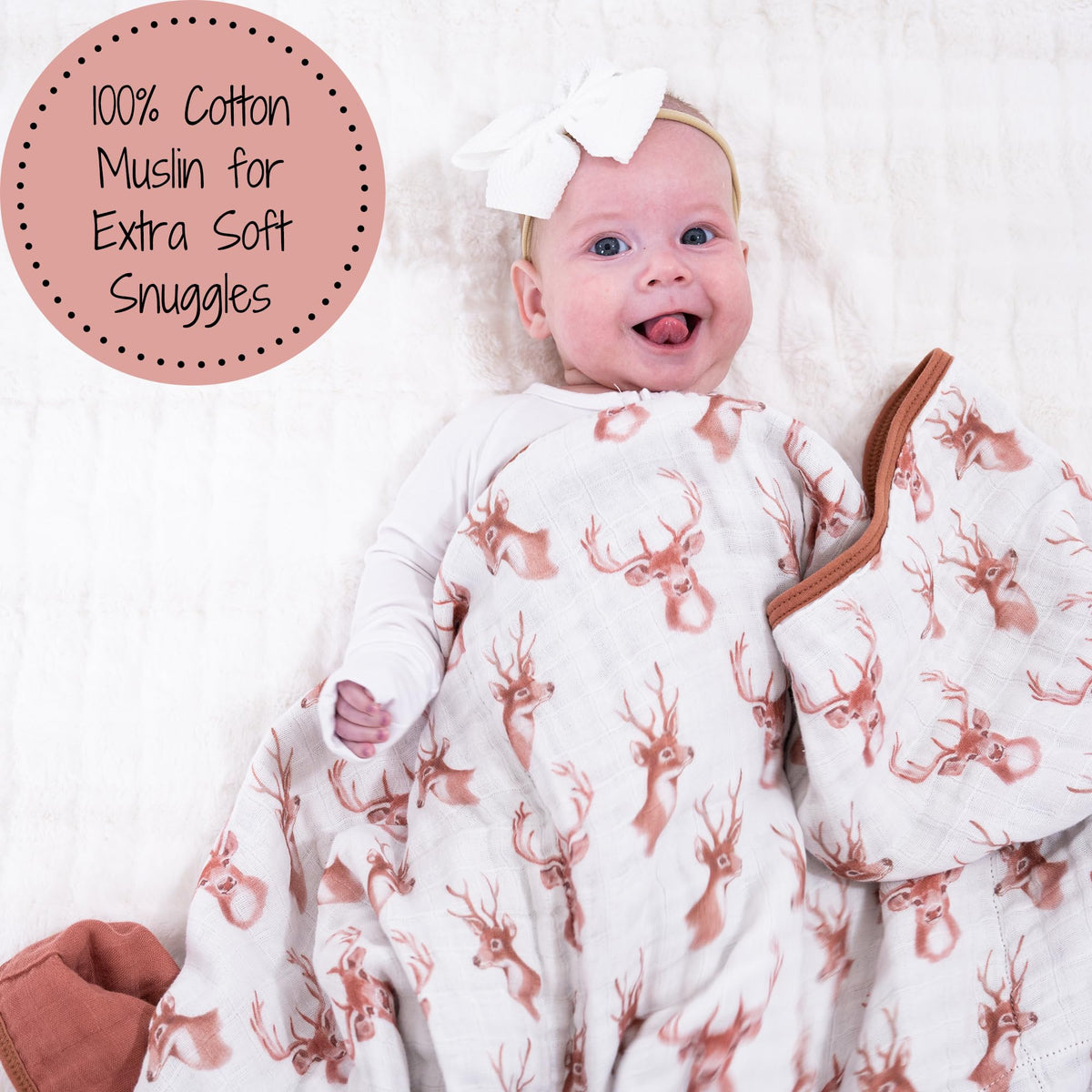 LollyBanks Manta para bebé, 100% algodón de muselina, 47 x 47 pulgadas, edredón para niños y niñas, manta de 6 capas suave y acogedora para recién nacidos, ropa de cama ligera para cuna de bebé