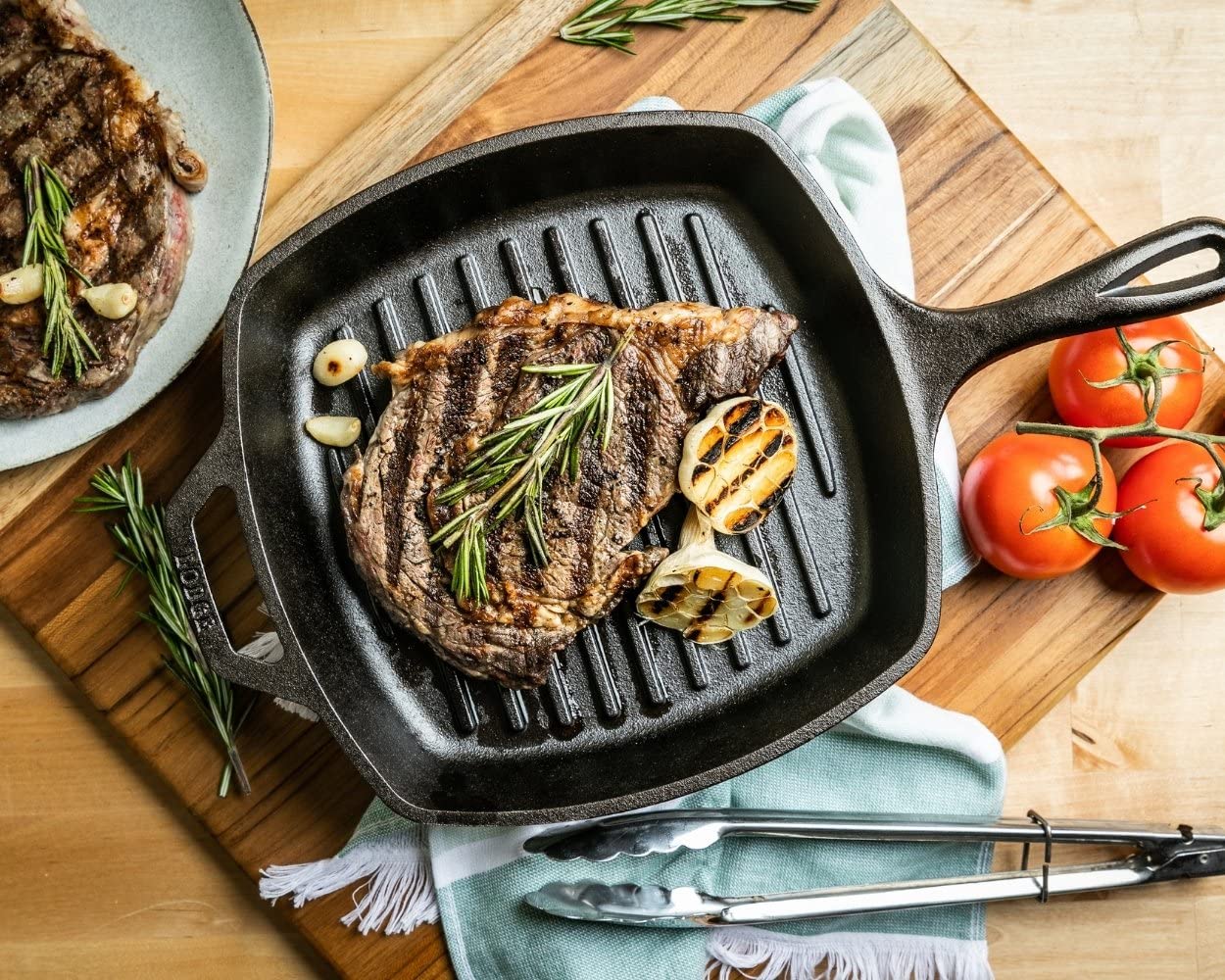 Lodge sartén parrilla cuadrado presazonado, 26.7 cm