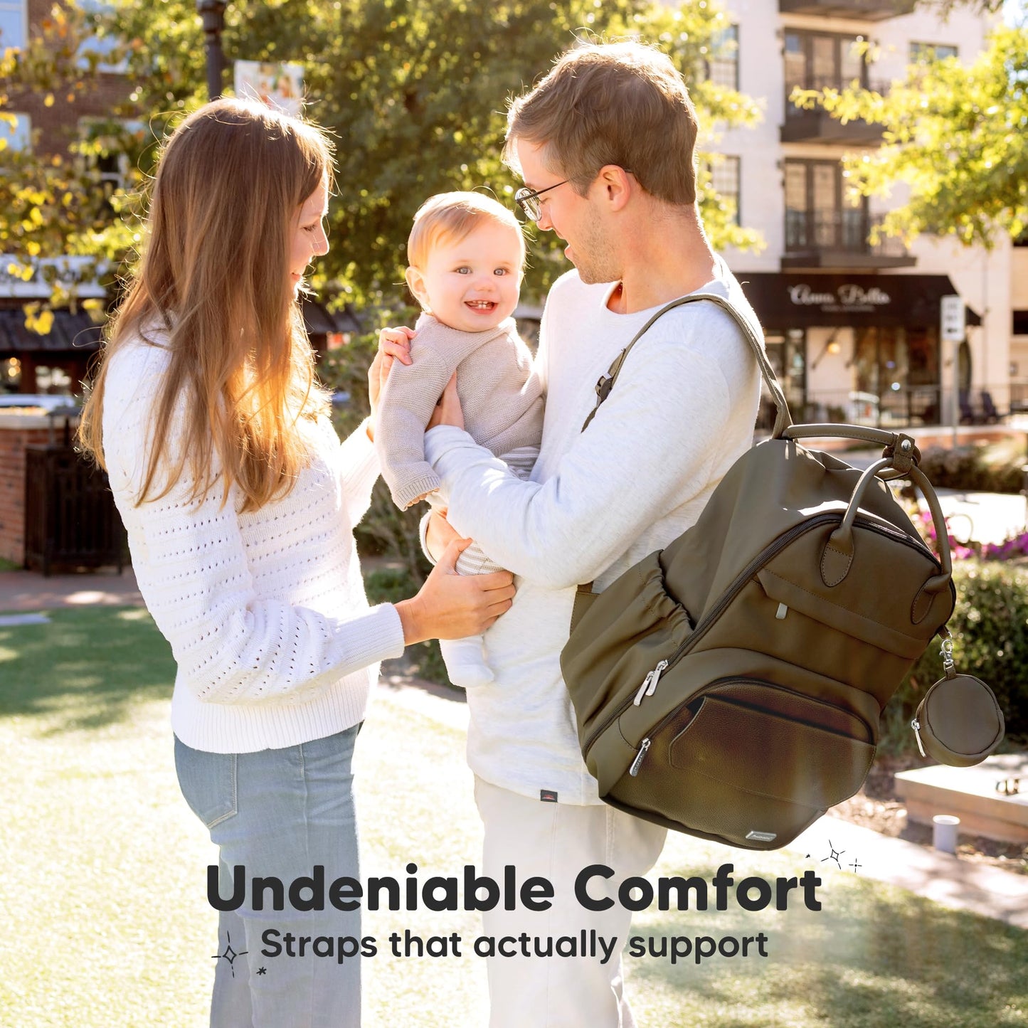 Mochila para pañales – Paquete de pañales de viaje multifuncional, bolsas cambiadoras de maternidad para bebé, capacidad compacta de 18 l, piel sintética, impermeable, unisex, elegante bolsa para