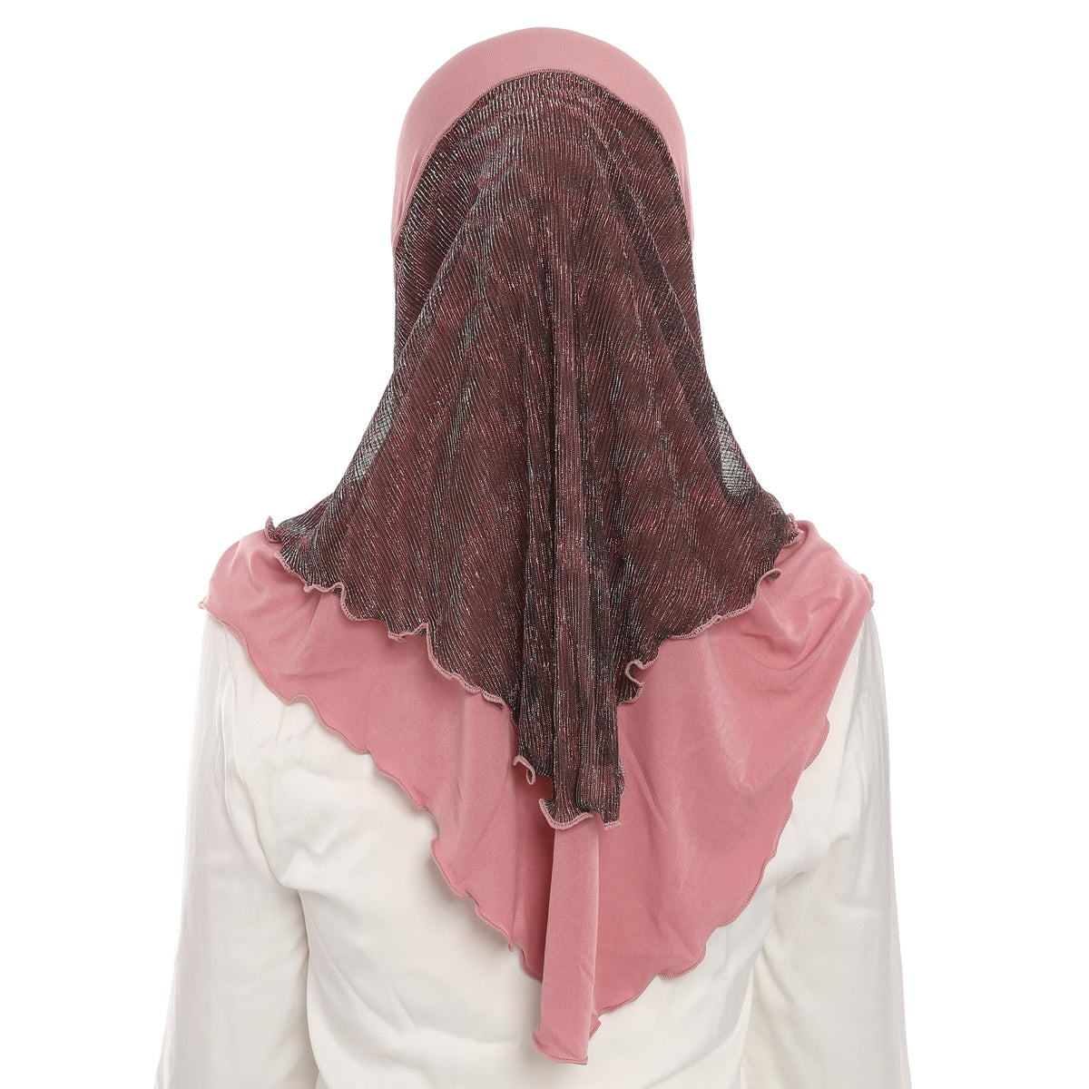Jazvano - Hijab instantáneo para mujeres y niñas musulmanas, bufanda suave fácil de llevar, bufanda para la cabeza – Spun Gold Jilbab Daily Islamic 1pc, A rosa, Talla única