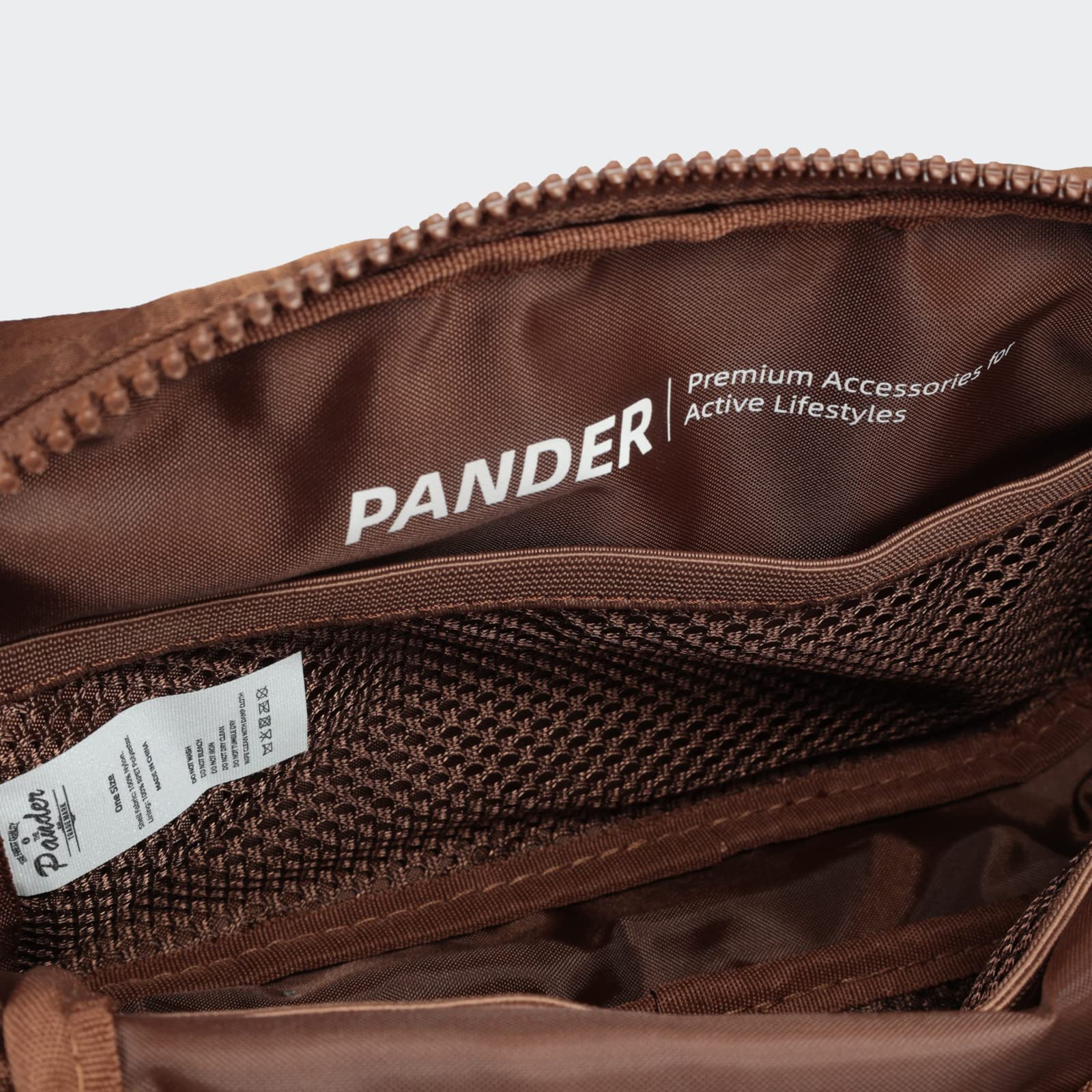 Riñonera Pander Coca Mocha Grande Impermeable con Correa Ajustable para Mujer y Hombre