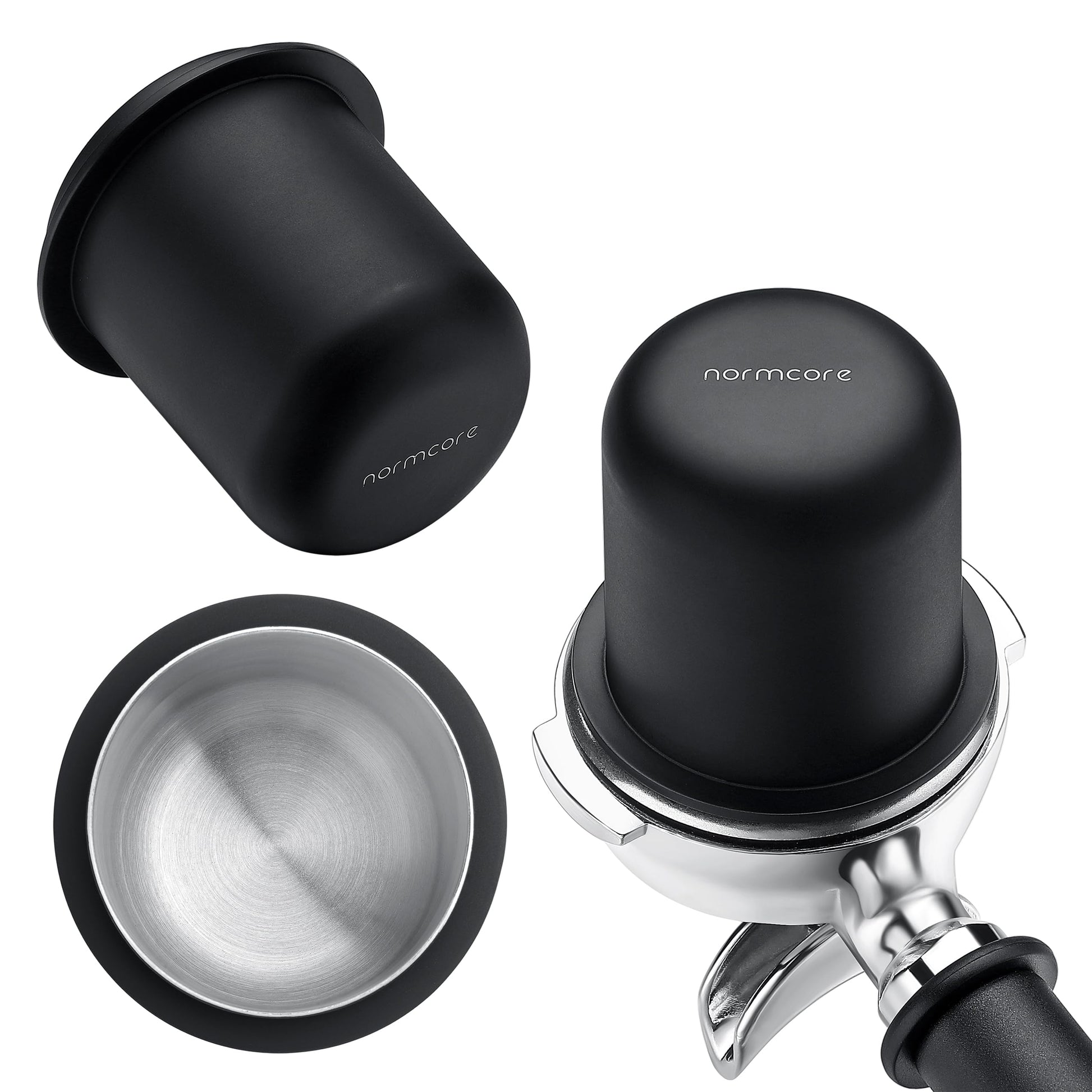 Taza Dosificadora Normcore Negro Acero Inoxidable 304 Versión Alta para Café Espresso