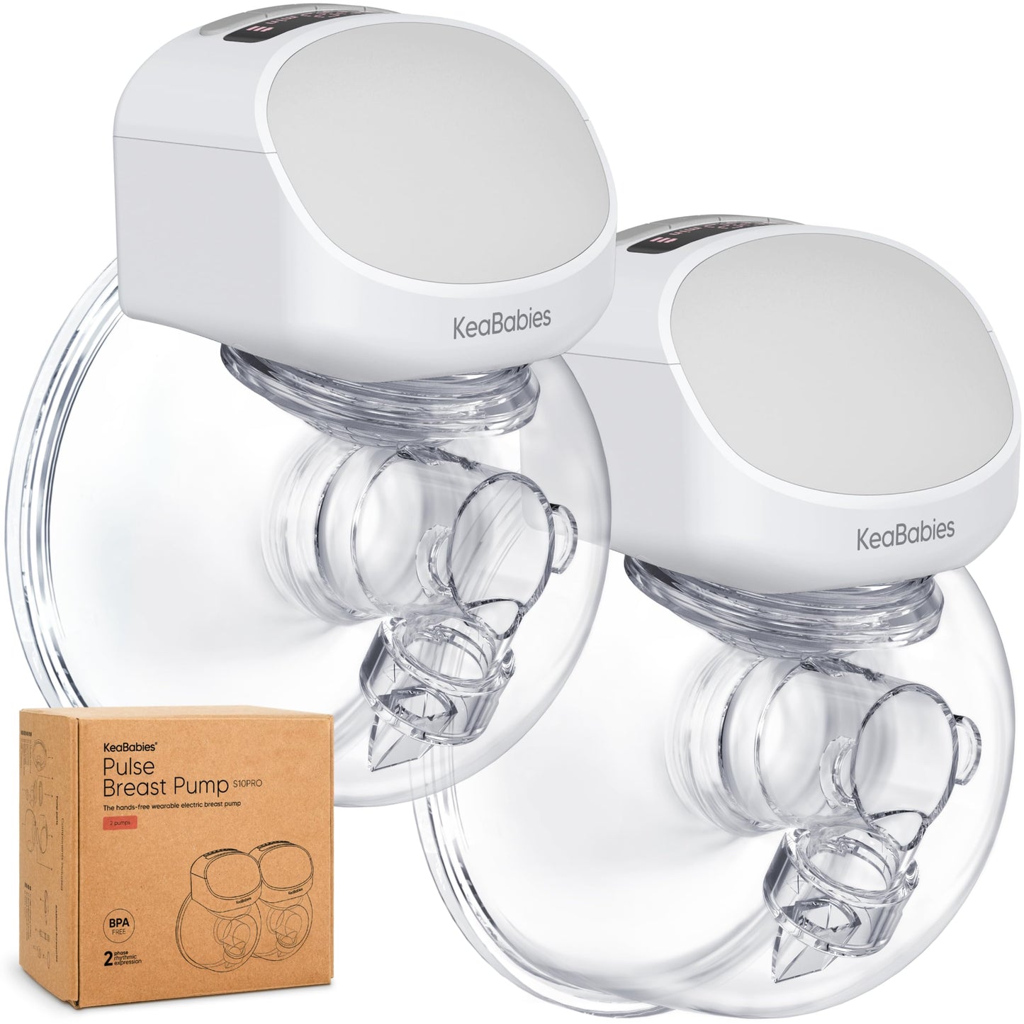 KeaBabies Extractor de leche manos libres, extractor de leche inalámbrico portátil (Zen)