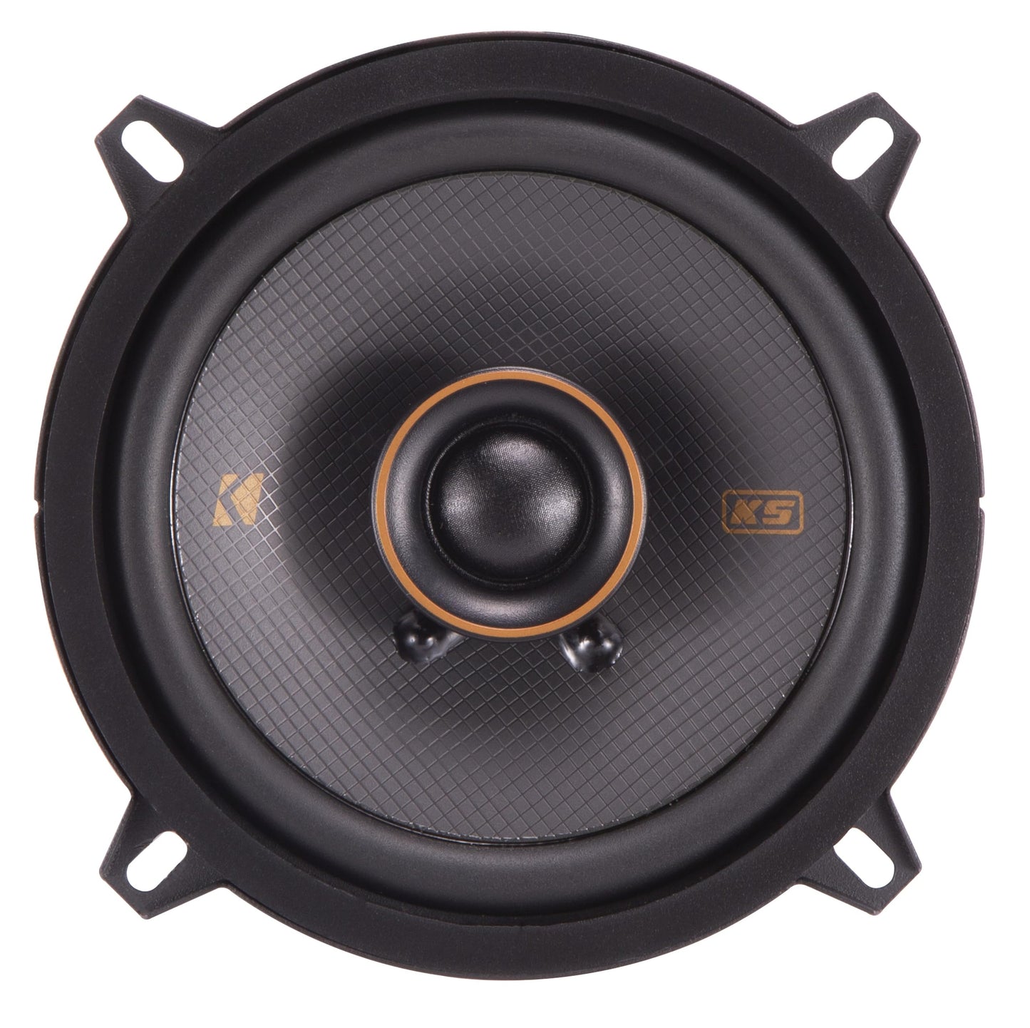KICKER 51KSC504 Sistema de altavoces coaxiales, diseño de 2 vías, un (1) par, woofer de polipropileno de 5.25 pulgadas, rango medio, tweeters de cúpula de seda de 3/4 pulgadas, 75 vatios RMS, pico de