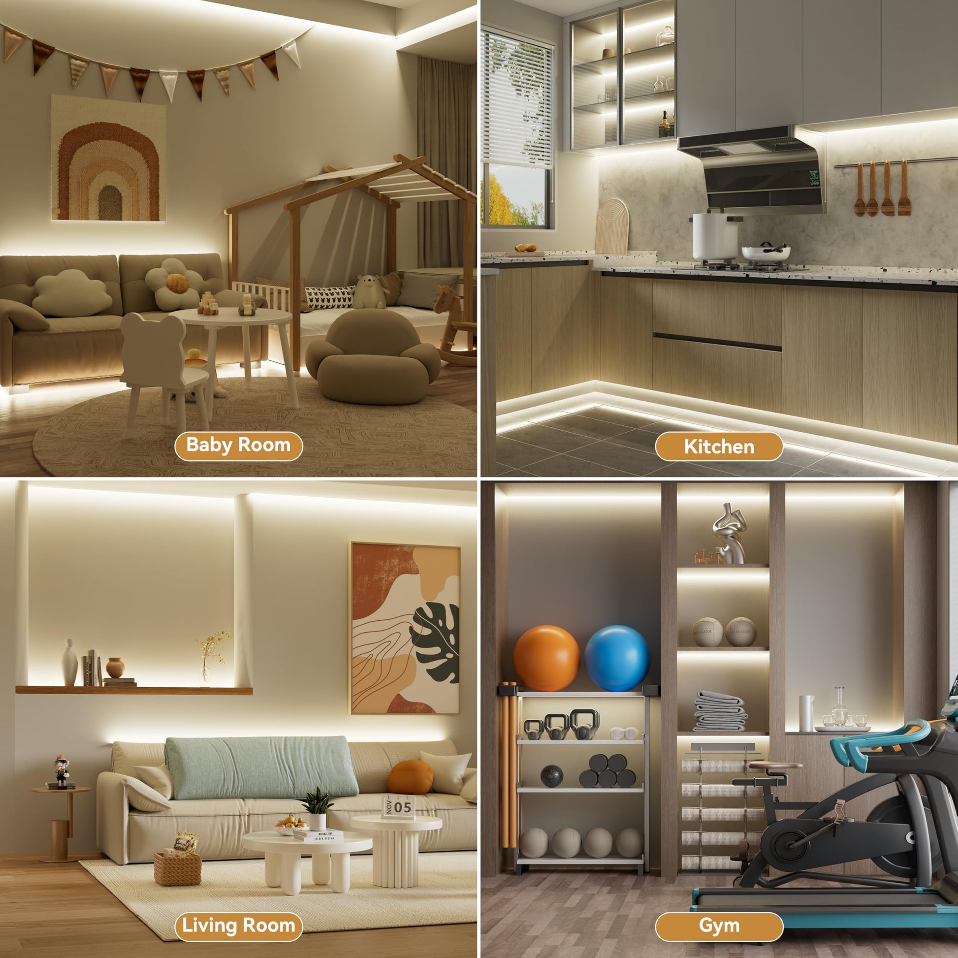 Tira de Luz LED Pautix Blanco Natural Súper Brillante 2400 LED para Iluminación de Bricolaje