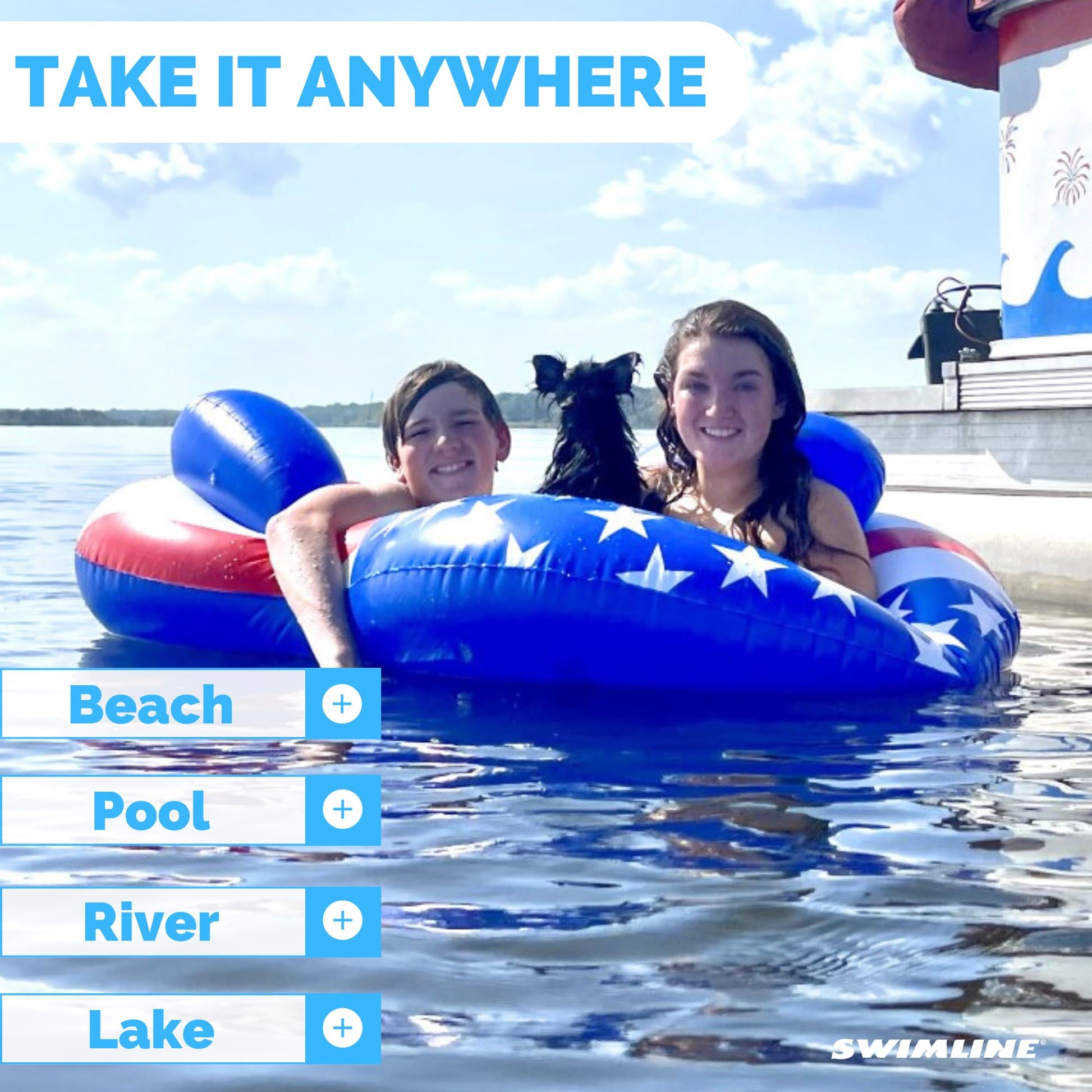 Tumbona de Piscina Swimline Americana Series Doble Anillo