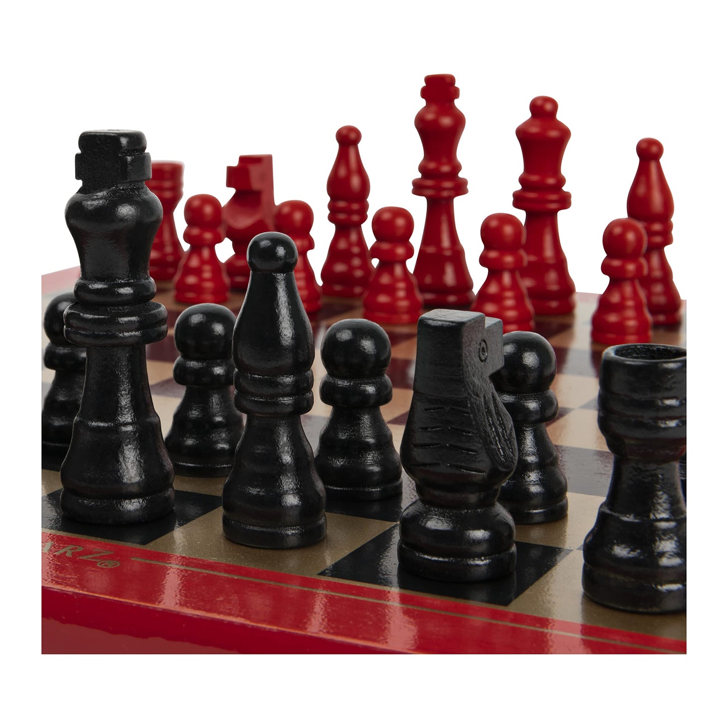 Spin Master FAO Schwarz Wood Chess Checkers and Tic-TAC-Toe Set de Estrategia Clásicos, 2 Jugadores, A Partir de 6 años