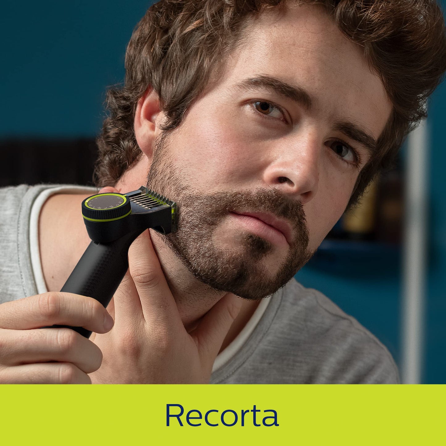 Philips OneBlade Pro Rasuradora y Afeitadora eléctrica para hombre| Recortadora, Perfiladora y Afeitadora para cualquier longitud de vello| en seco y húmedo| con peine ajustable de 12 longitudes | QP6530/15