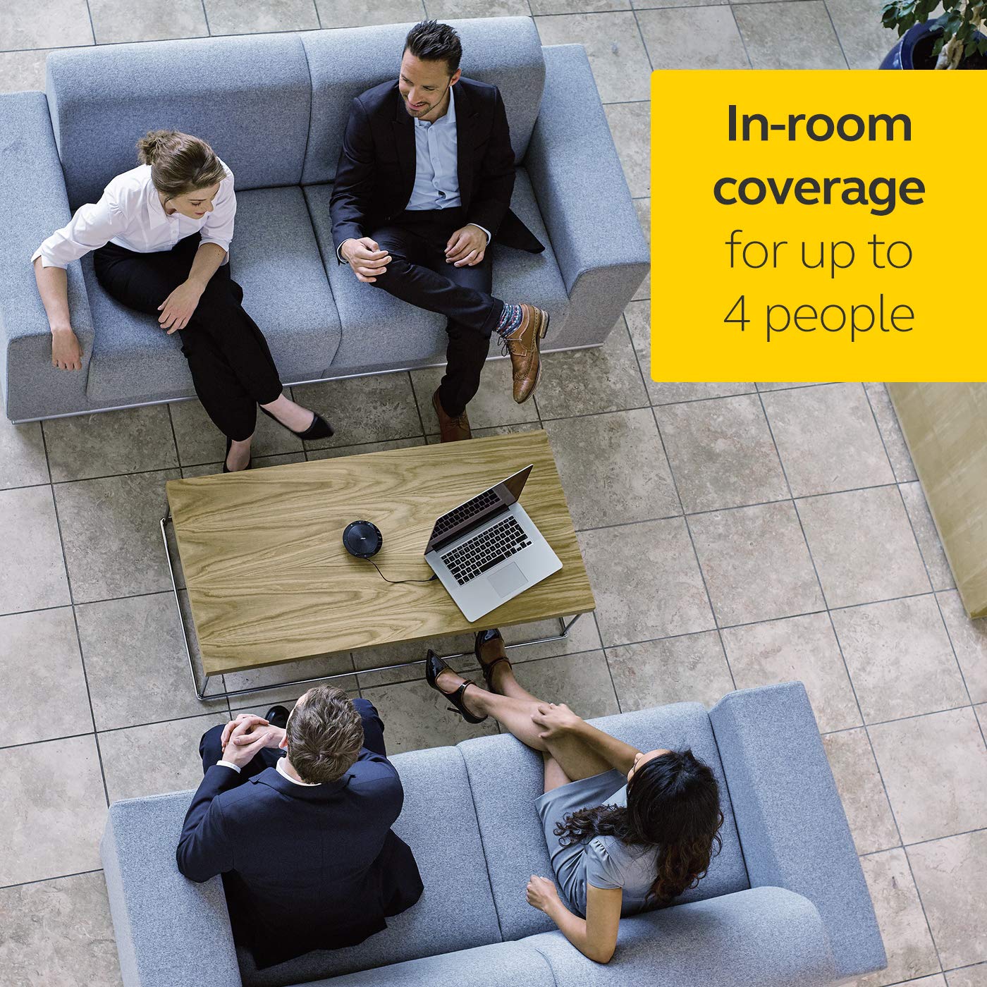 Jabra Speak 410 - Altavoz con Cable para softphones - Fácil configuración, Altavoz USB portátil para Celebrar reuniones en Cualquier Lugar con excelente Calidad de Sonido