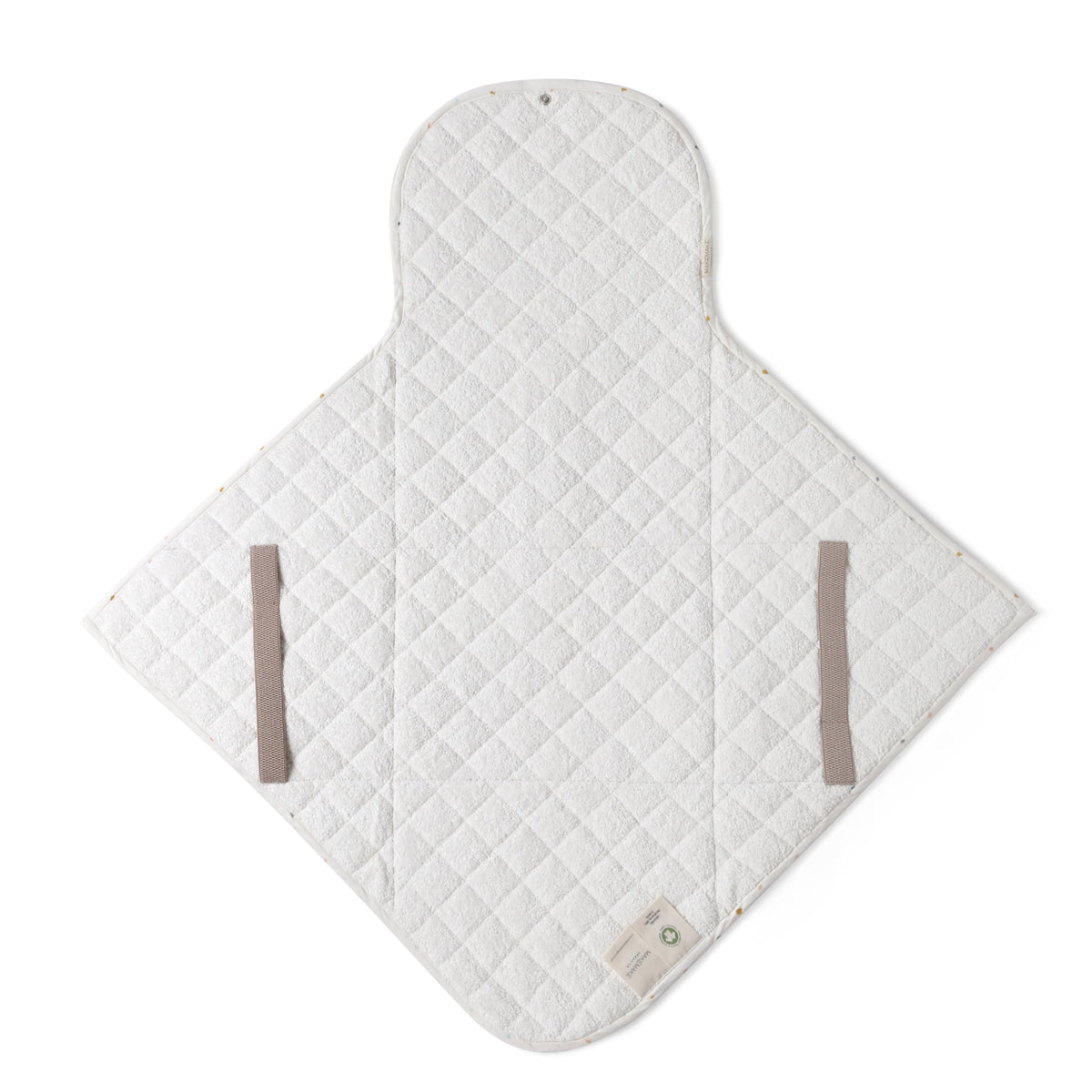 Makemake Organics Organic Portable Changing Pad GOTS Certified Organic Cotton Fill Portable Diaper Changing Mat Diaper Clutch Changing Station Kit Compact Travel Pad (33"x34", Dotty)