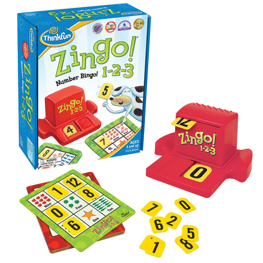 Juego de Bingo ThinkFun 1-2-3 Números para Mayores de 4 Años Ganador del Premio