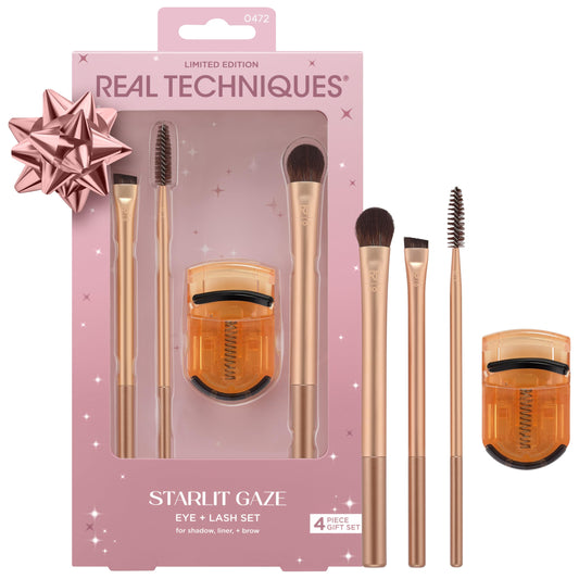 Real Techniques Starlit Gaze Eye + Lash Kit - Set de regalo (4 piezas, edición limitada)