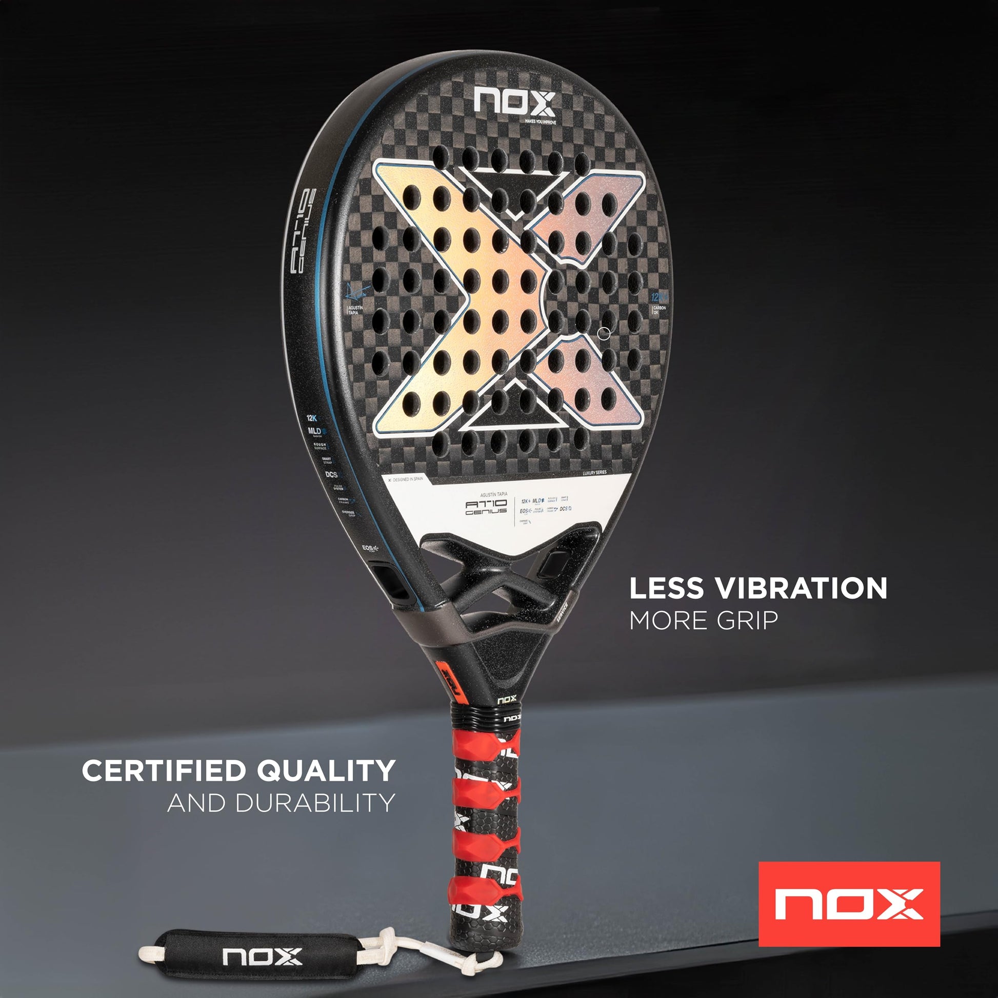 Pala de Pádel NOX AT10 Genius 12K 2024 de Agustín Tapia