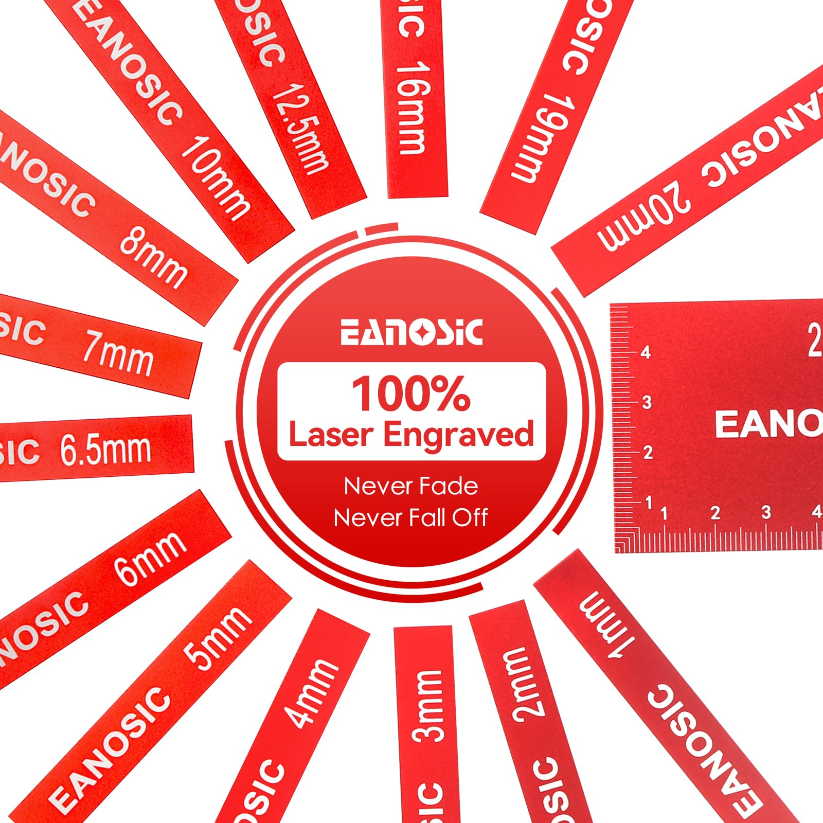 Juego de Barras de Ajuste Métrico EANOSIC Aluminio, Precisión para Carpintería