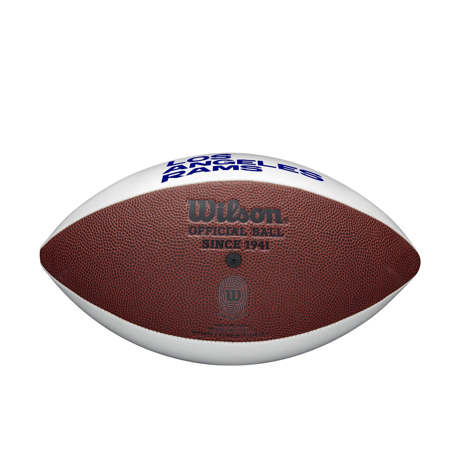 Balón de Fútbol Wilson NFL Live Signature Los Angeles Rams Tamaño Oficial