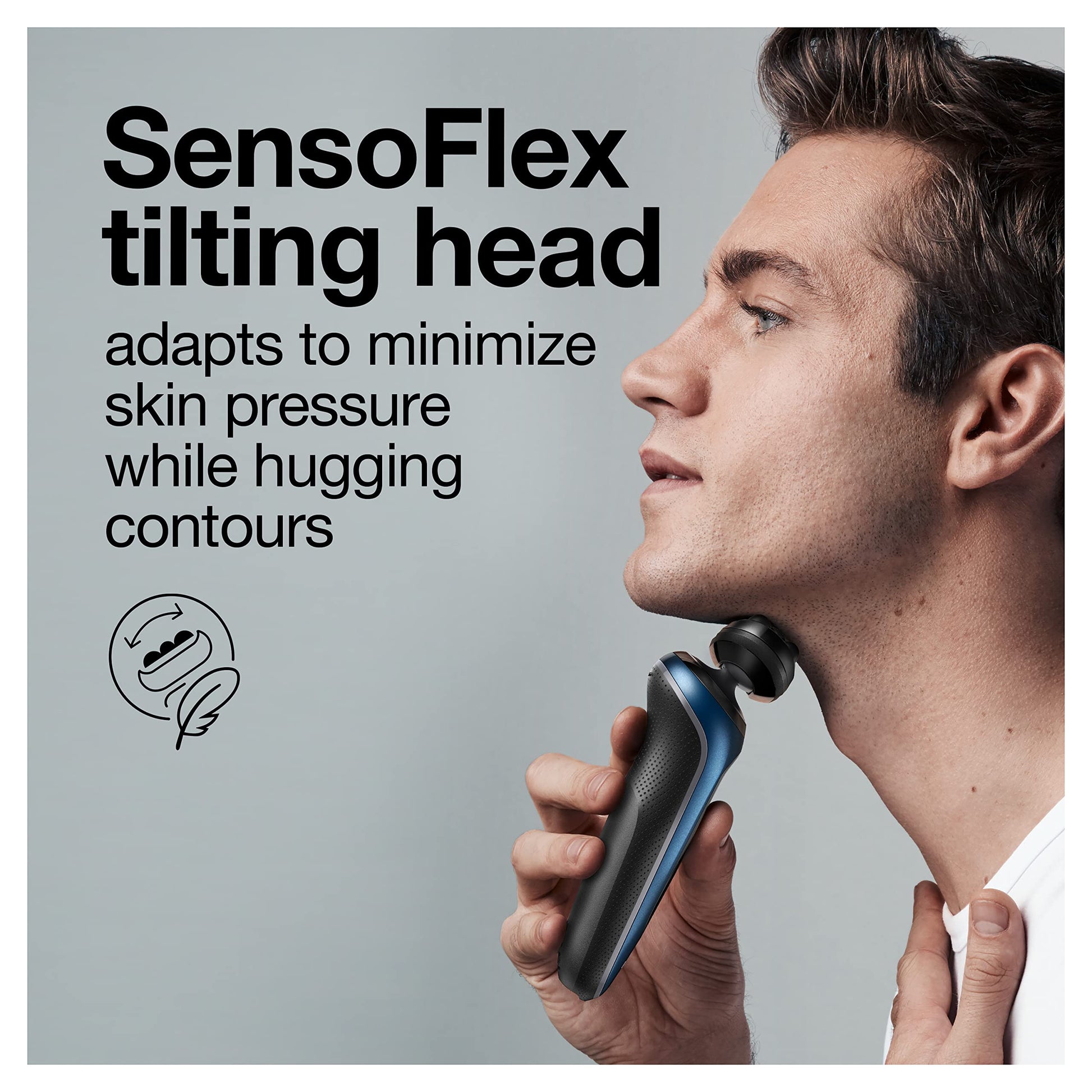 Braun Series 6 6095cc Electric Razor for Men with SmartCare Center, Beard Trimmer, Stubble Beard Trimmer, Cleansing Brush, Wet & Dry, Rechargeable, Cordless Foil Shaver, Blue