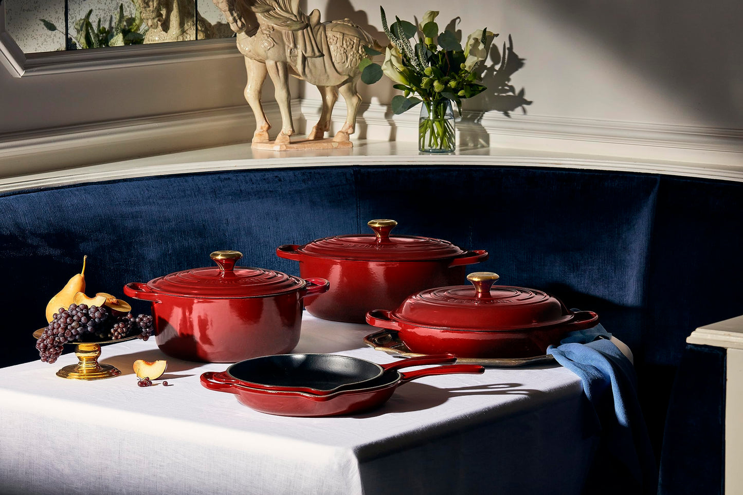 Le Creuset Horno holandés redondo de hierro fundido esmaltado, 7.25 cuartos de galón, Rhone'