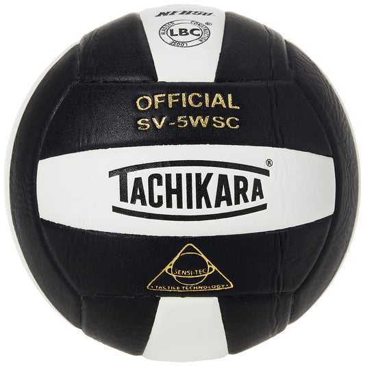 Balón de Voleibol Tachikara Negro Blanco Alto Rendimiento Oficial