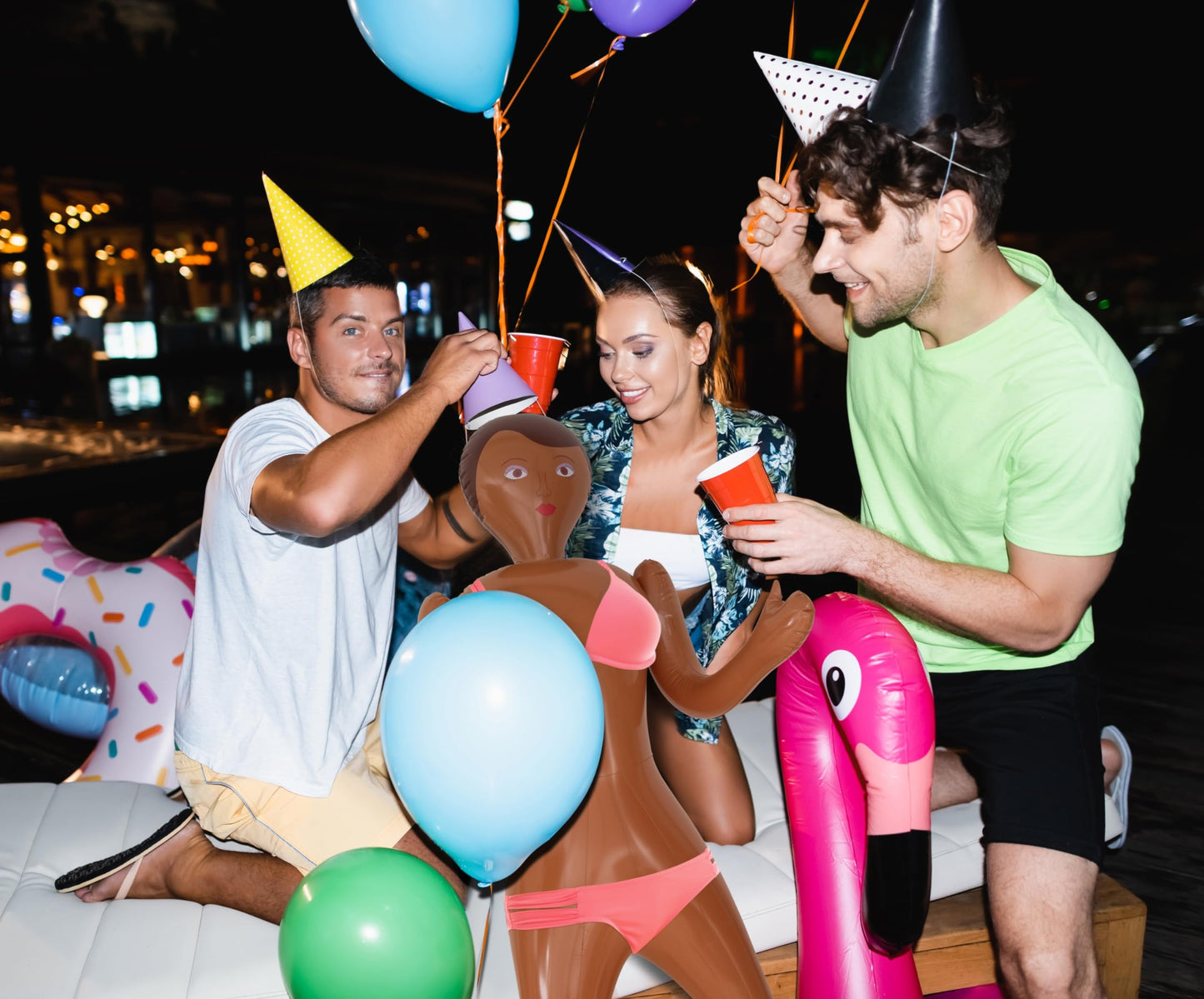 AIR GAG Blow up Doll - Muñeca Inflable - Regalo Divertido para Fiesta de Despedida de Soltero, Despedida de Soltera, Bromas, Cumpleaños, Fiestas Patrias y Eventos Divertidos (Ropa No Incluida)