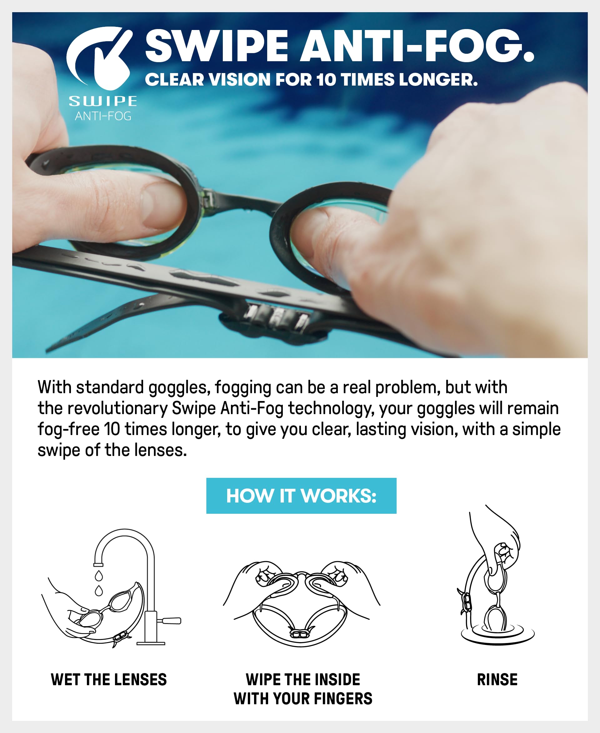 Anteojos de Natación Arena Esmeralda Ciberlima con Tecnología Antivaho para Hombre y Mujer