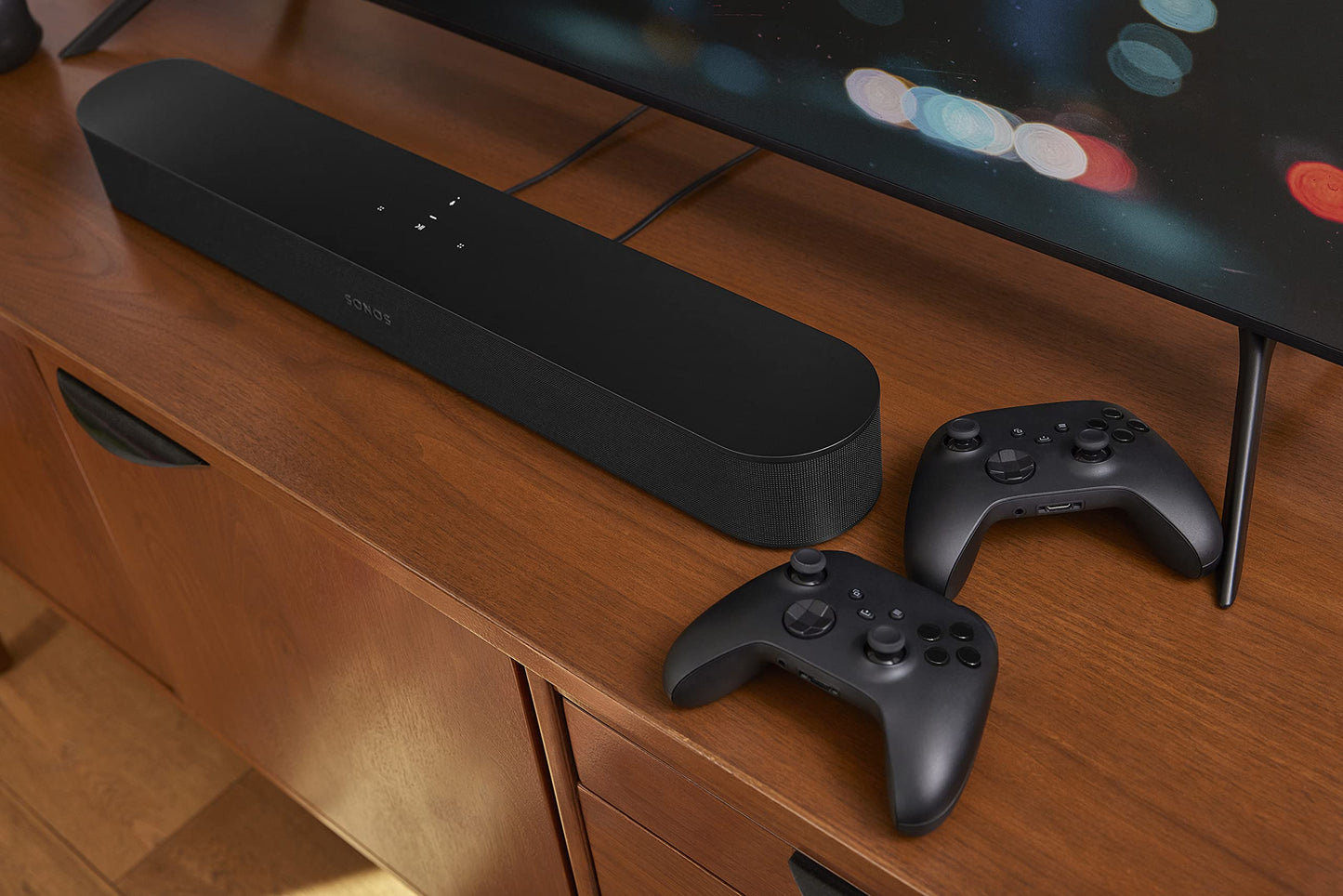 Sonos Beam (Gen 2) Barra de Sonido Inteligente para TV de tamaño Compacto con tecnología Dolby Atmos (Reacondicionado)