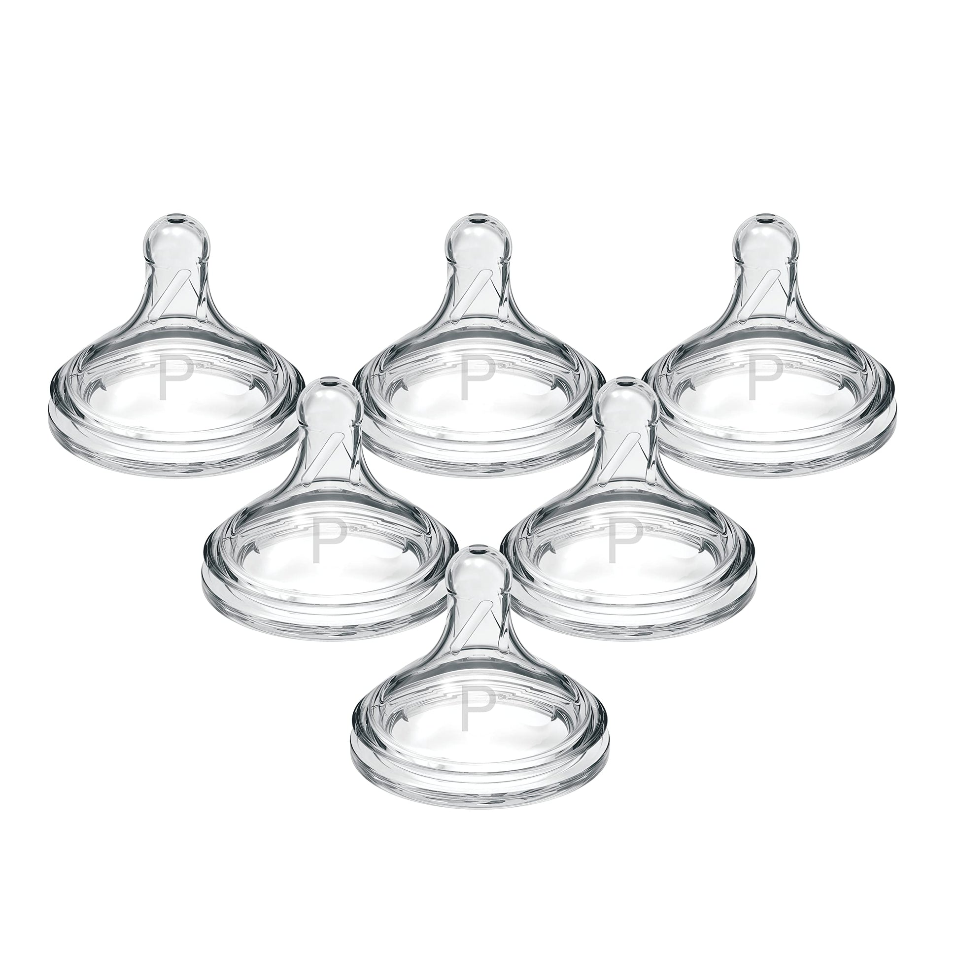 Dr. Brown's Natural Flow® Preemie Flow™ - Tetina de silicona para biberón, flujo más lento, 0 m+, 100% silicona, 6 unidades