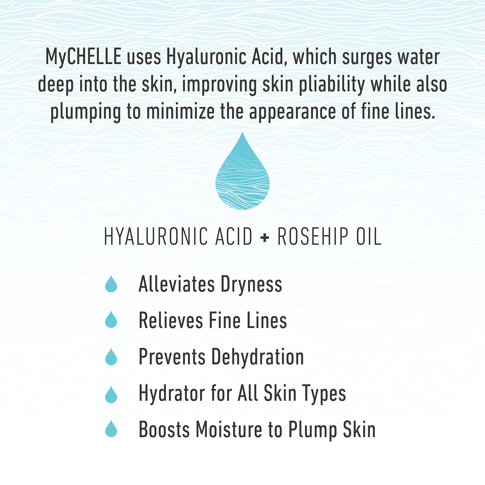 MyChelle Dermaceuticals Suero Hidratante Ultra Hialurónico Hidratante para Piel Seca y Normal, Fórmula No Irritante, Aminoácidos para Beneficios Antioxidantes y EWG Verificado, Libre de Crueldad, 1 fl oz
