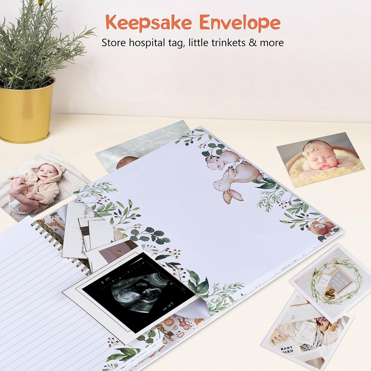 Libro de Recuerdos Little Miracle Blanco 248 Páginas Unisex para Padres Nuevos