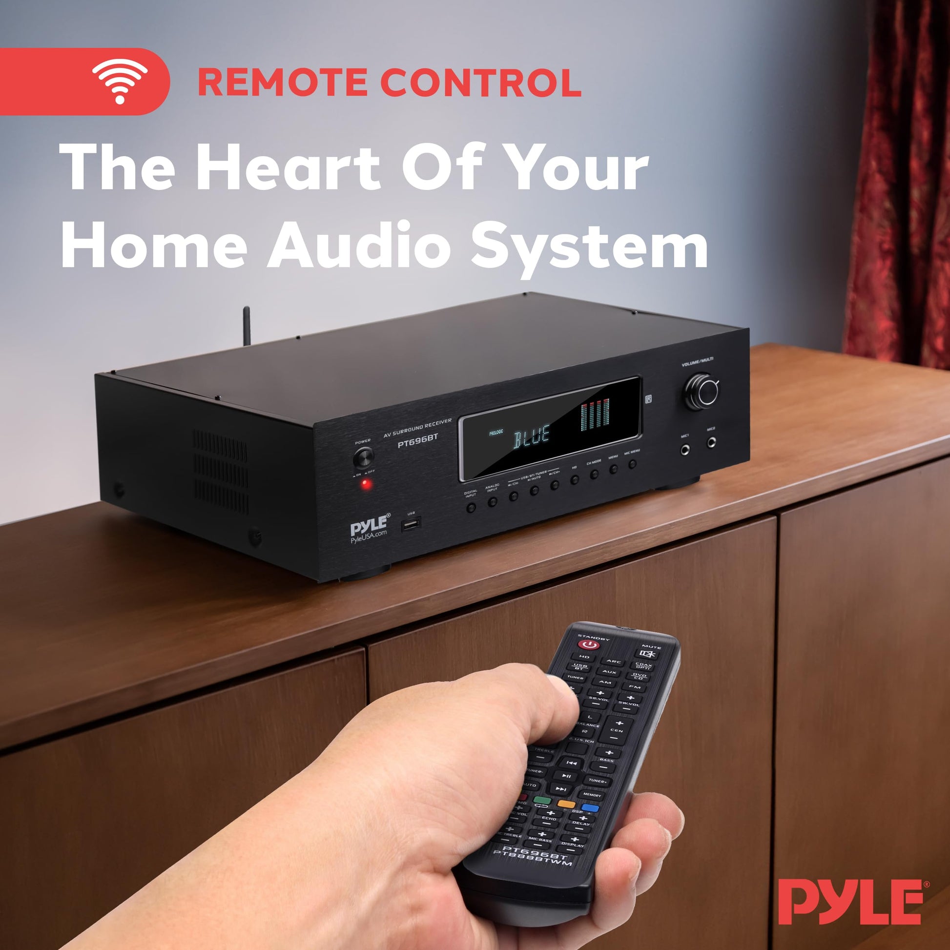 Sistema de Altavoces PA Portátil Pyle 10 Pulgadas Inalámbrico con Micrófonos y Soporte para Tablet