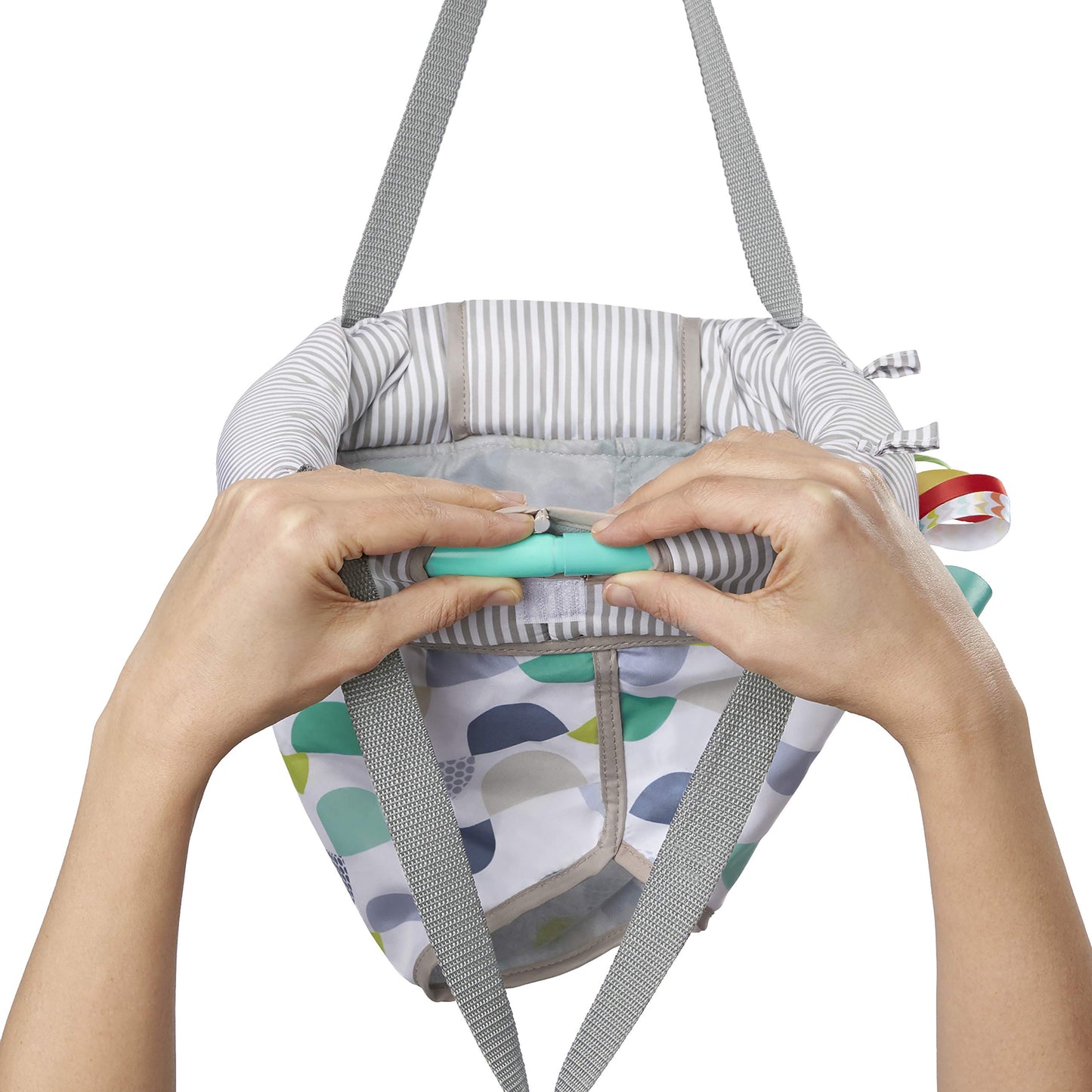 Bright Starts Ingenuity Cradling Bouncer con asiento vibrador y melodías, Morrison, 1 unidad (Pack of 1), multicolor