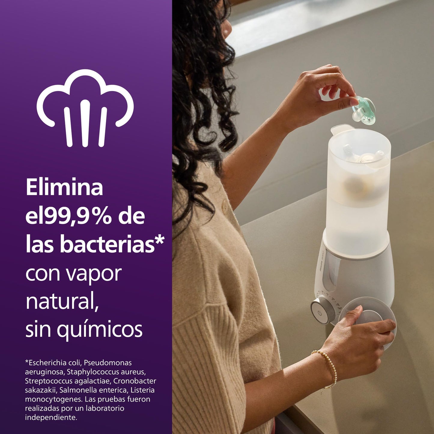 Philips Avent Calentador y Esterilizador 2 en 1 Premium | Gris | 0+ | 1 pieza