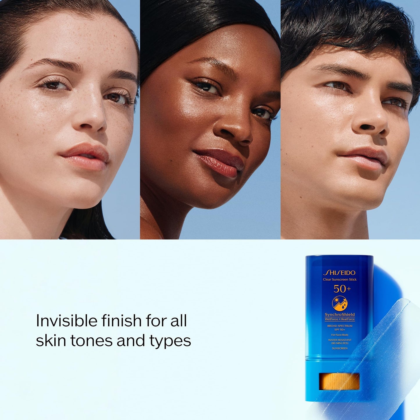 Clear Sunscreen Stick SPF 50 Plus by Shiseido for Unisex - 0.7 oz Sunscreen