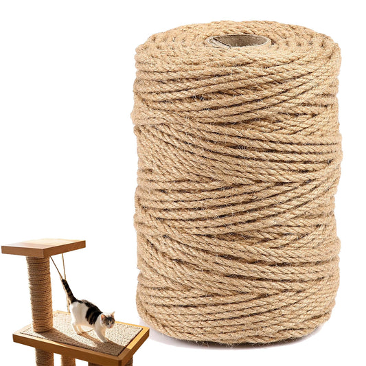 Cuerda de Sisal Natural YUNZJUNLY 100m Trenzada para Rascar Gato