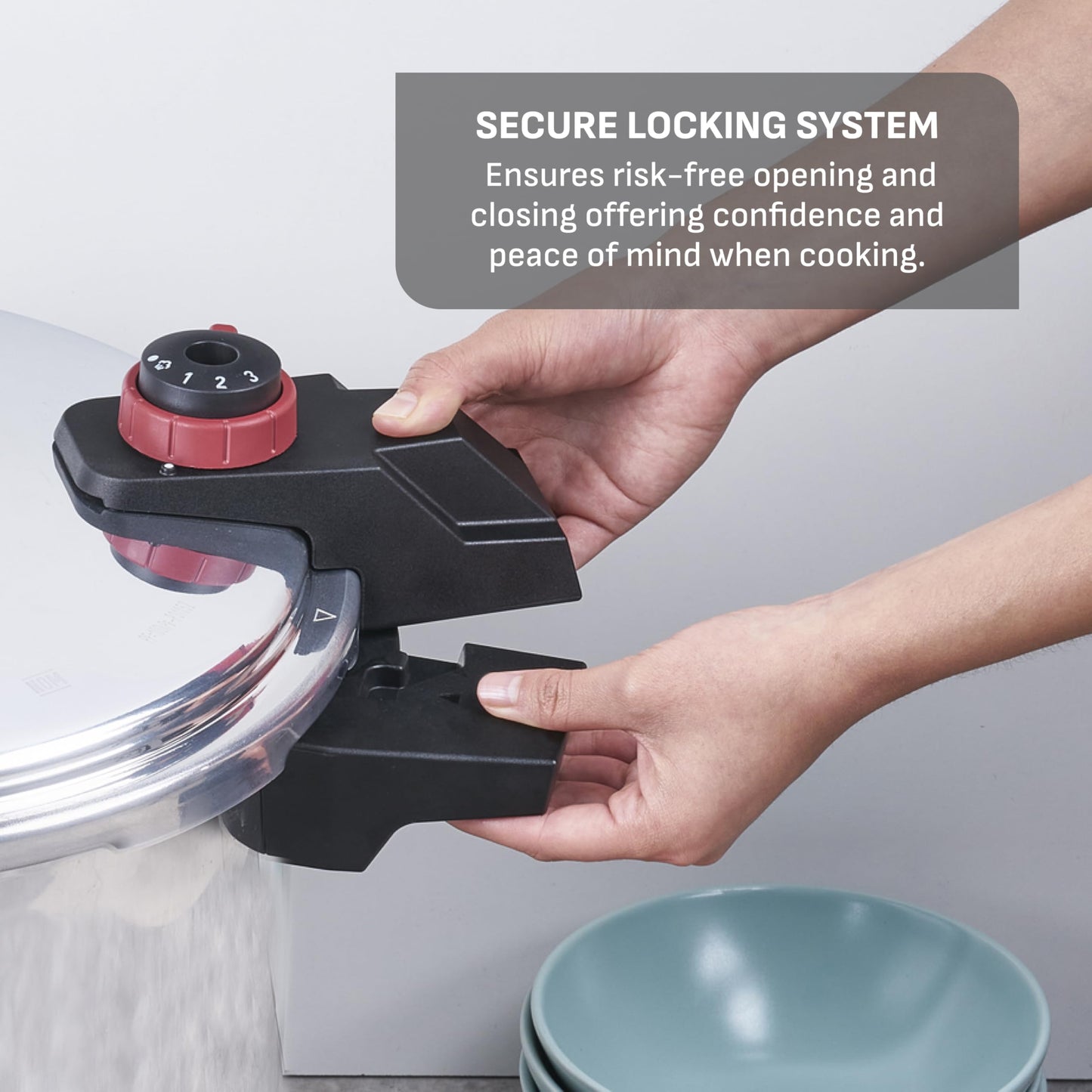 Olla de Presión T-fal Aluminio Grande sistemas de Seguridad