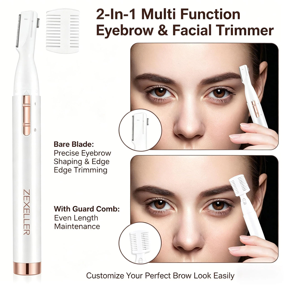 Recortadora de cejas facial para mujeres y mujeres