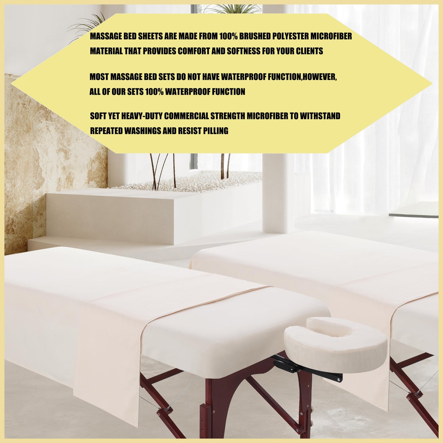GASIYU 4 Juegos De Sábanas Para Mesa De Masaje De Microfibra 3 Pzas Funda De Cama De Masaje Suave Libre De Arrugas Incluye Sábana Ajustable De Masaje, Sábanas De Masaje Y Cubierta De Cuna Fa