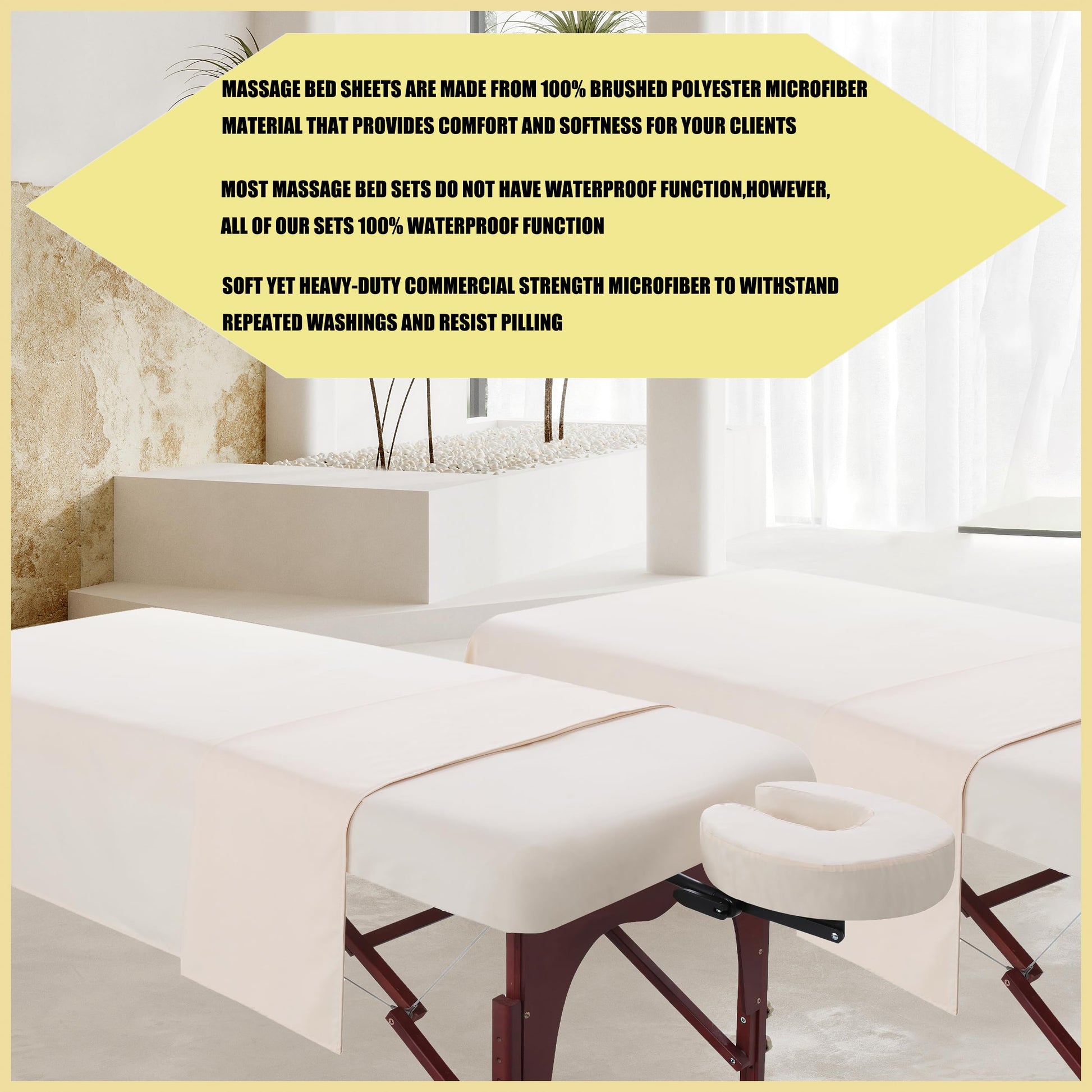 GASIYU 4 Juegos De Sábanas Para Mesa De Masaje De Microfibra 3 Pzas Funda De Cama De Masaje Suave Libre De Arrugas Incluye Sábana Ajustable De Masaje, Sábanas De Masaje Y Cubierta De Cuna Fa