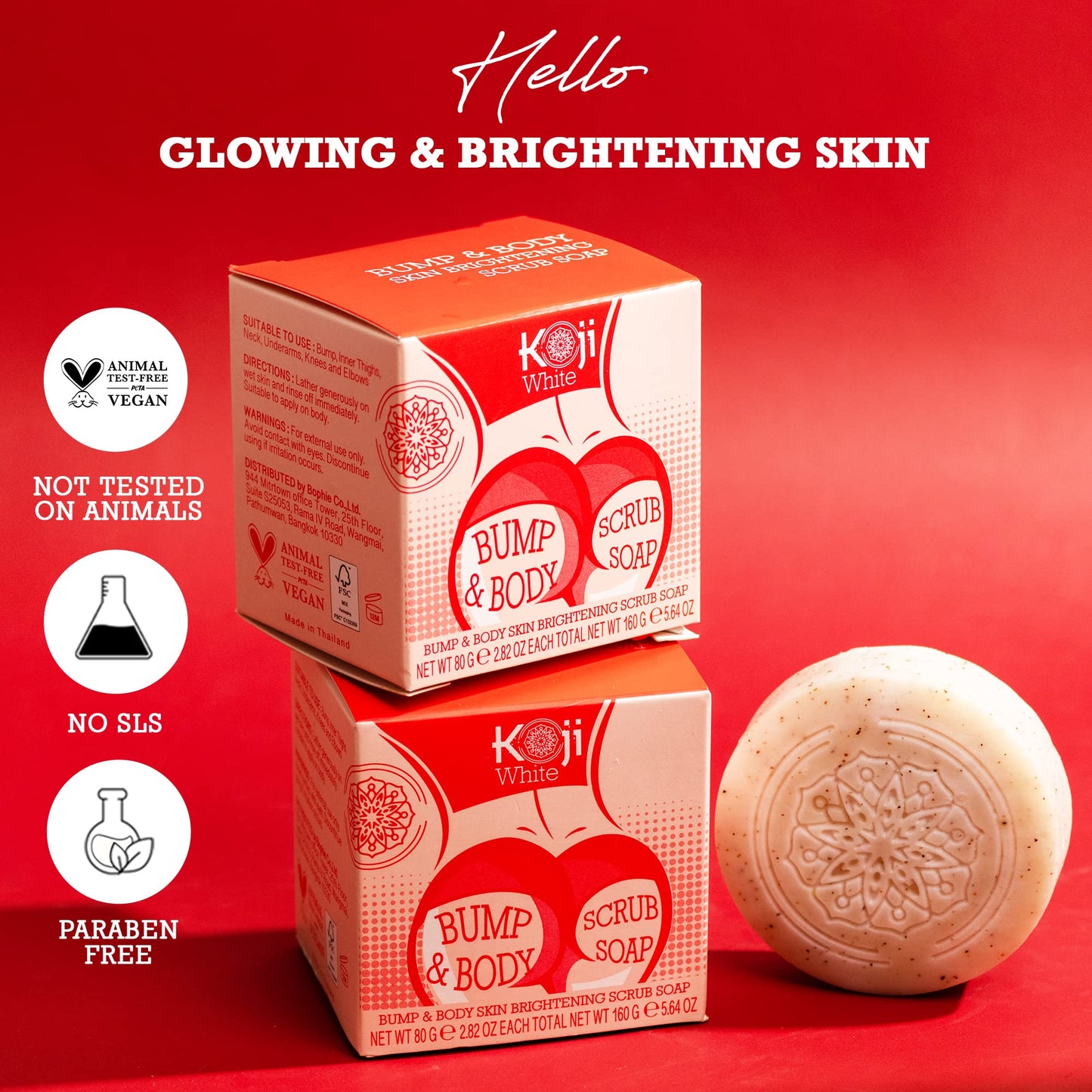 Jabón Exfoliante Koji White Ácido Kójico Blanco con Glutatión y Coenzima Q10 para Iluminar la Piel