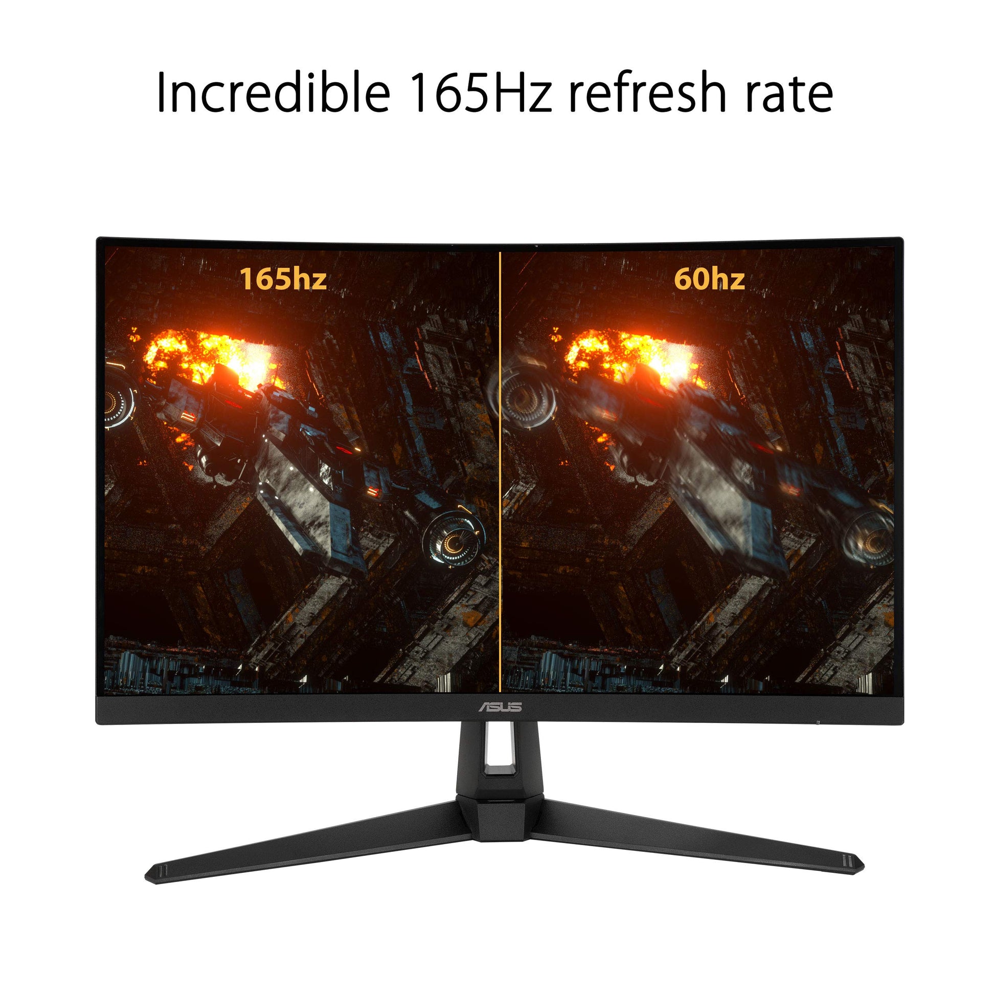 Asus Monitor Gamer Curvo 27" TUF Gaming VG27VH1B, Full HD 1920 x 1080, 165Hz, tiempo de respuesta 1 ms, Extreme Low Motion Blur, Adaptive-sync, FreeSync Premium