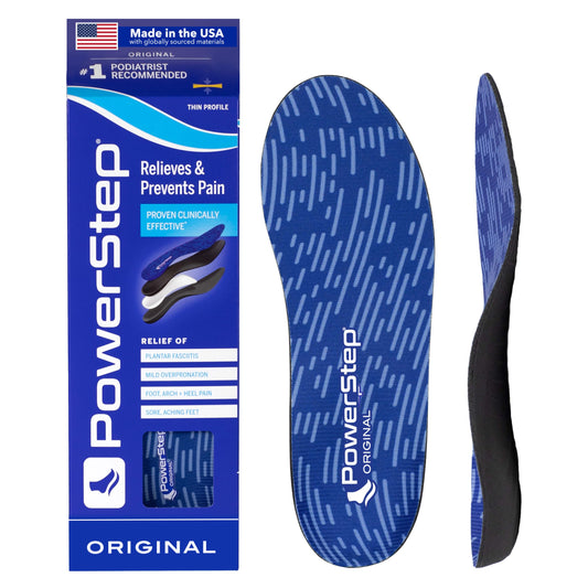 Suelas Ortopédicas Powerstep Original Azul Negro para Hombre 12-13.5/para Mujer 14-15.5