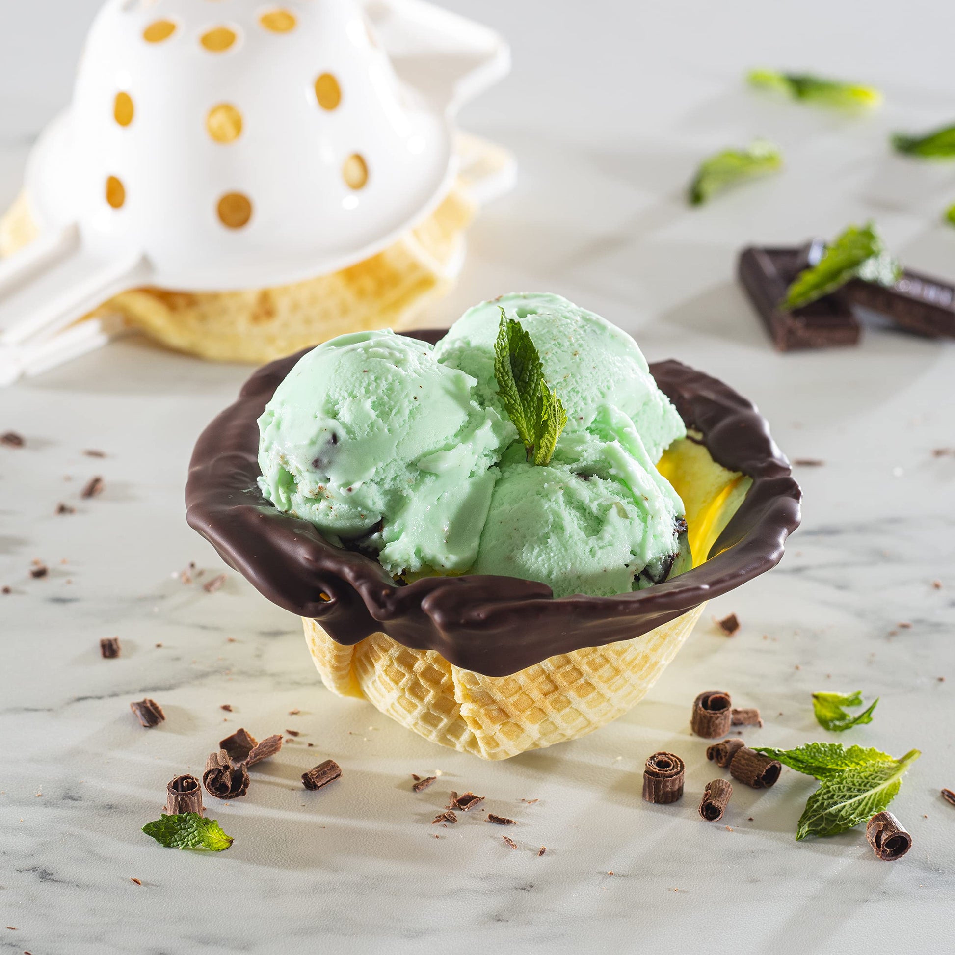 Máquina para Conos de Waffle e Hacer Helados Caseros en Minutos