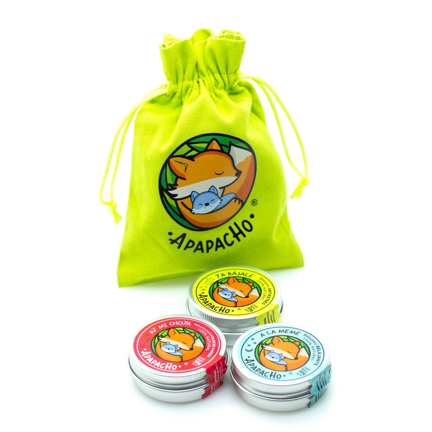 Apapacho Bálsamos Kit Felicidad 3 bálsamos de 30gr c/u