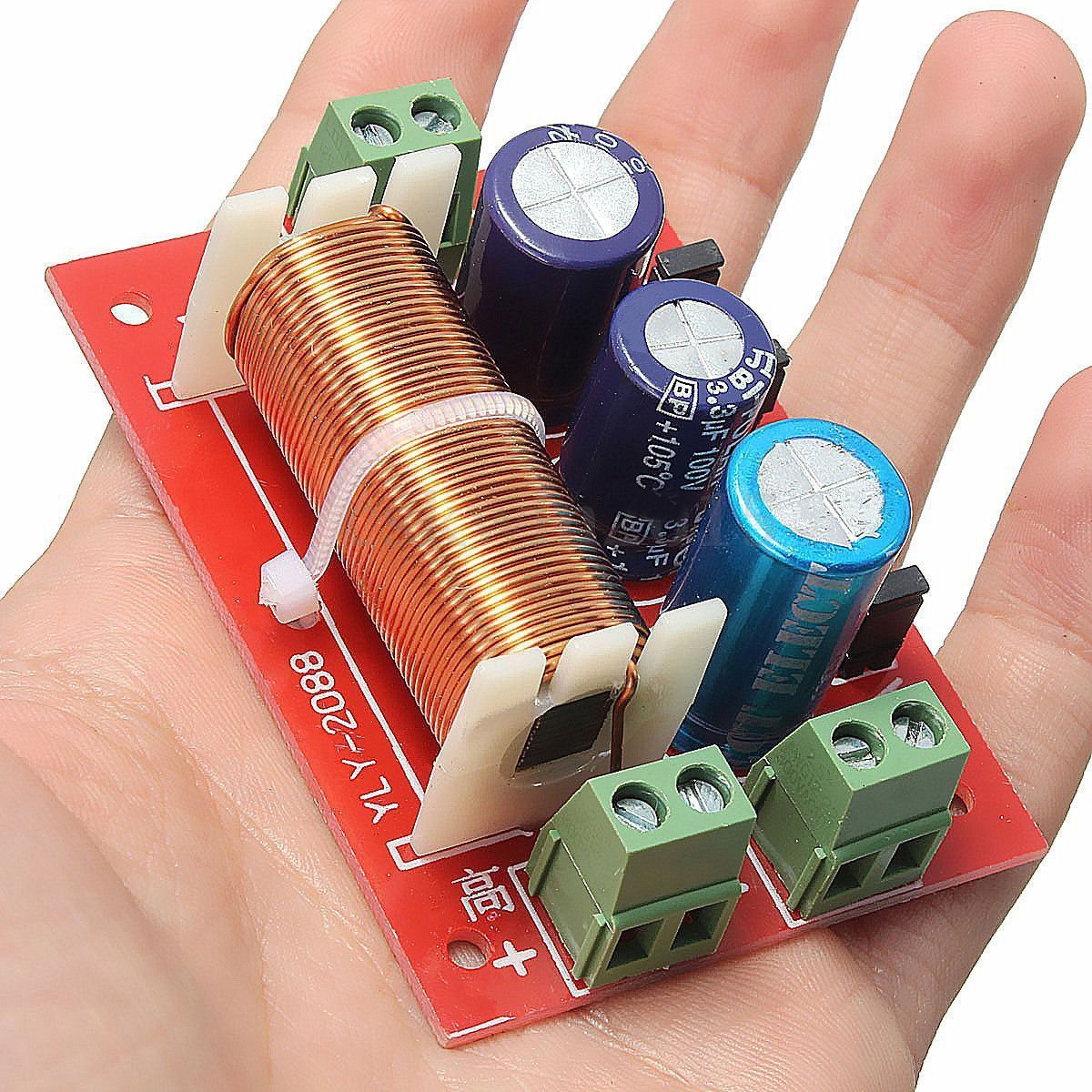 Divisor de Frecuencia Crossover de 2 Vías Ajustable de 400 W para Altavoces de Audio