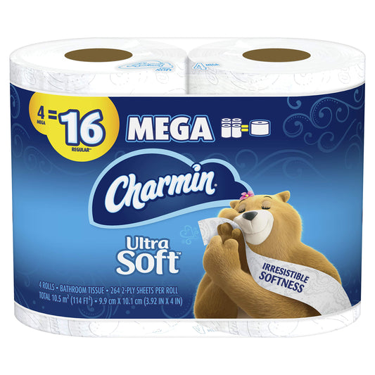 Papel de Baño Charmin Blanco Ultra Suave 4 Paquete
