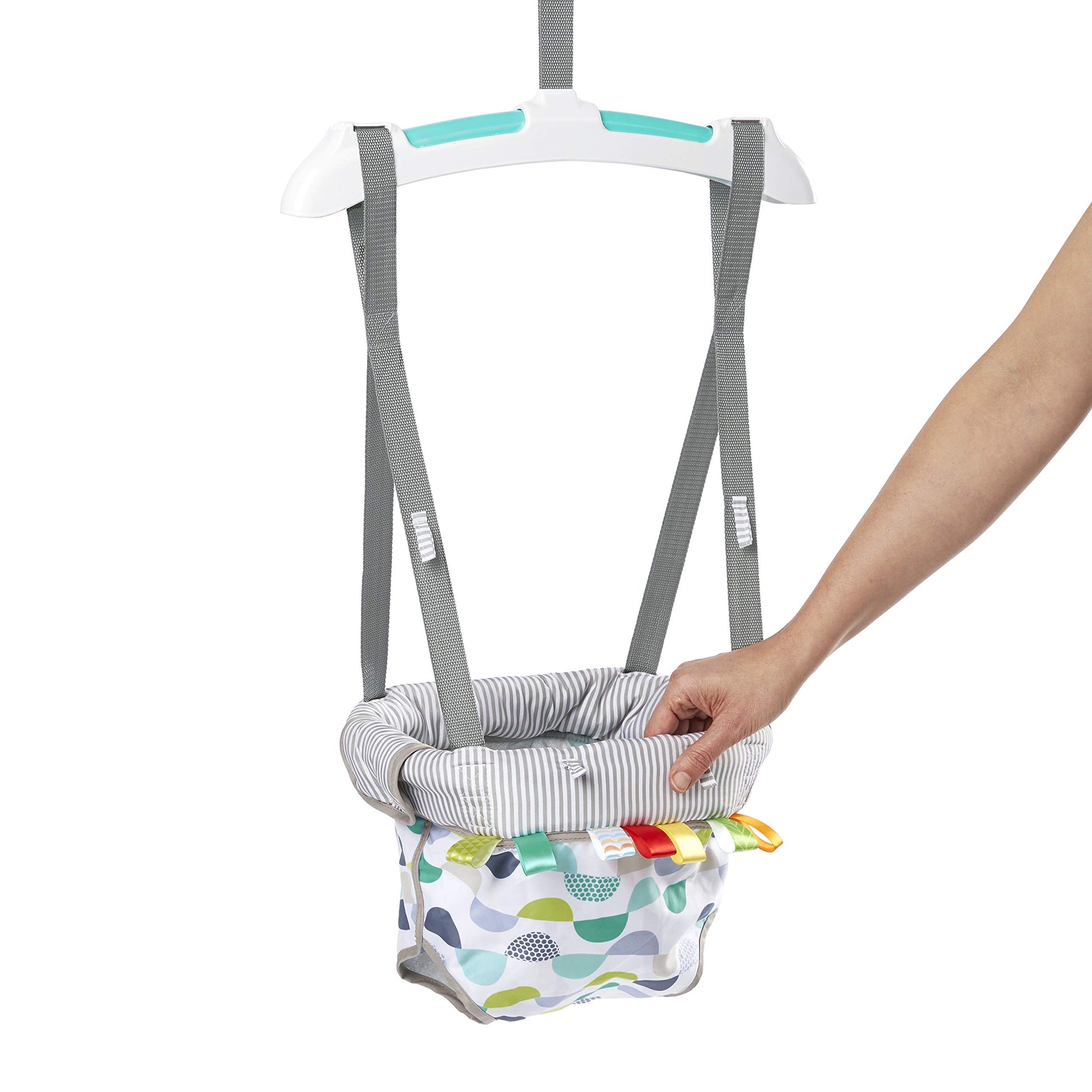 Bright Starts Ingenuity Cradling Bouncer con asiento vibrador y melodías, Morrison, 1 unidad (Pack of 1), multicolor