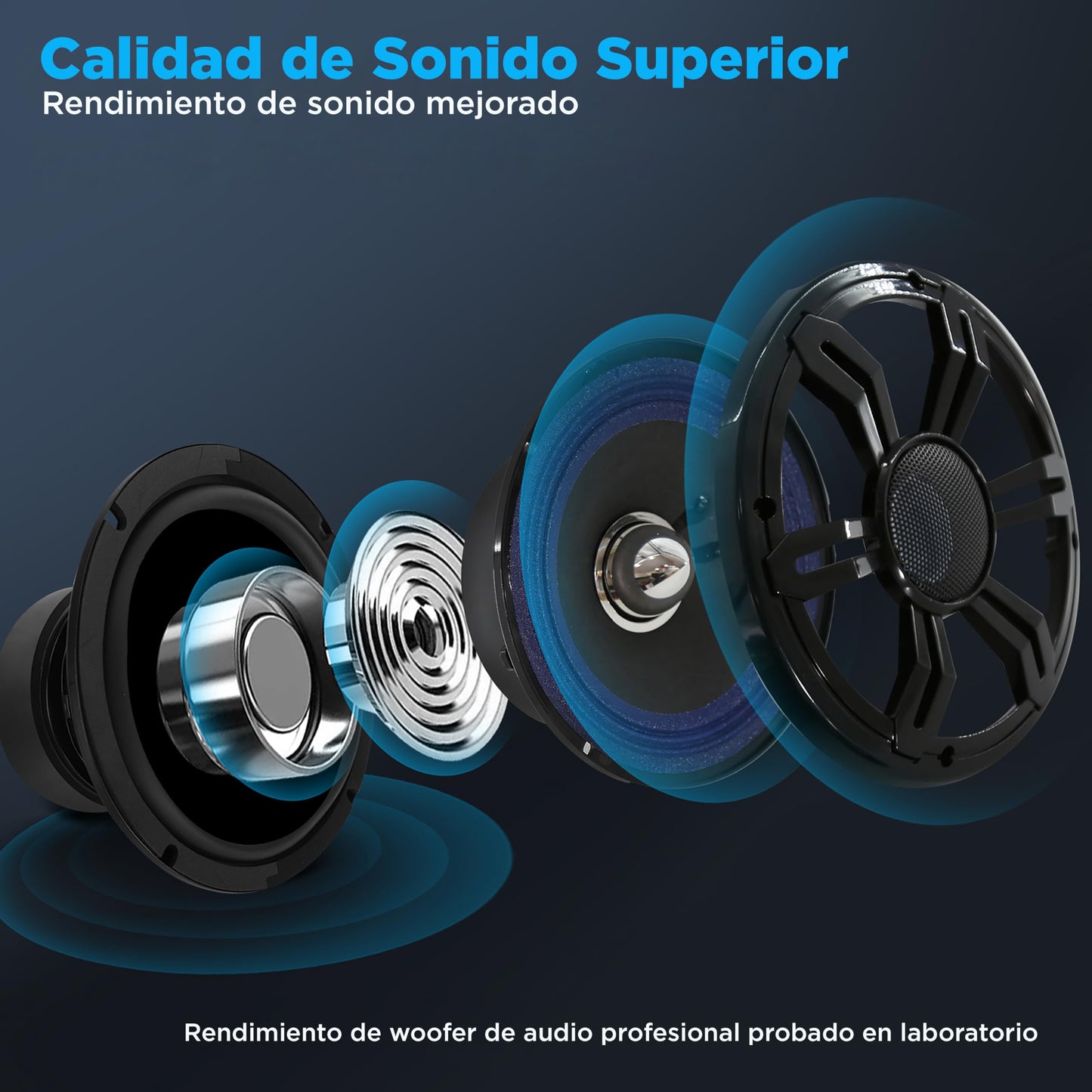 Pyle Bocina Subwoofer de 8 Pulgadas SVC, 250 Watts, 4 Ohms, Componente de Bajos para Carro y Camioneta, Cono de Papel con Borde de Tela, Diseñado para Aplicaciones de Audio Personalizadas
