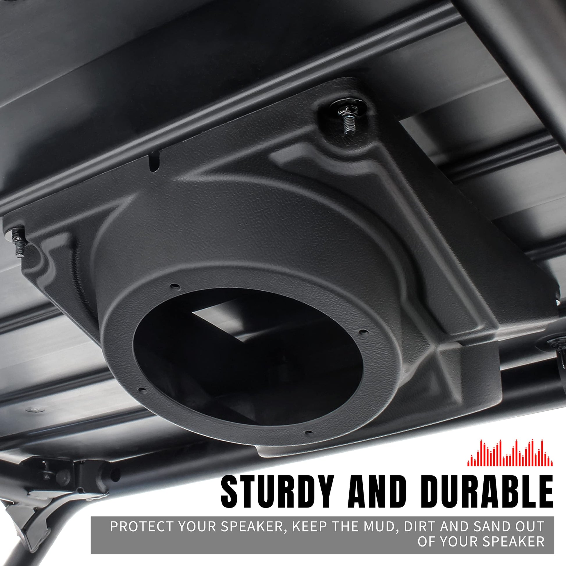 KATIMOTO - Carcasa para altavoz UTV Polaris RZR, impermeable, universal de 6.5 pulgadas, sistema de altavoces de techo duro para Polaris RZR UTV Cart Accessories (1 unidad)