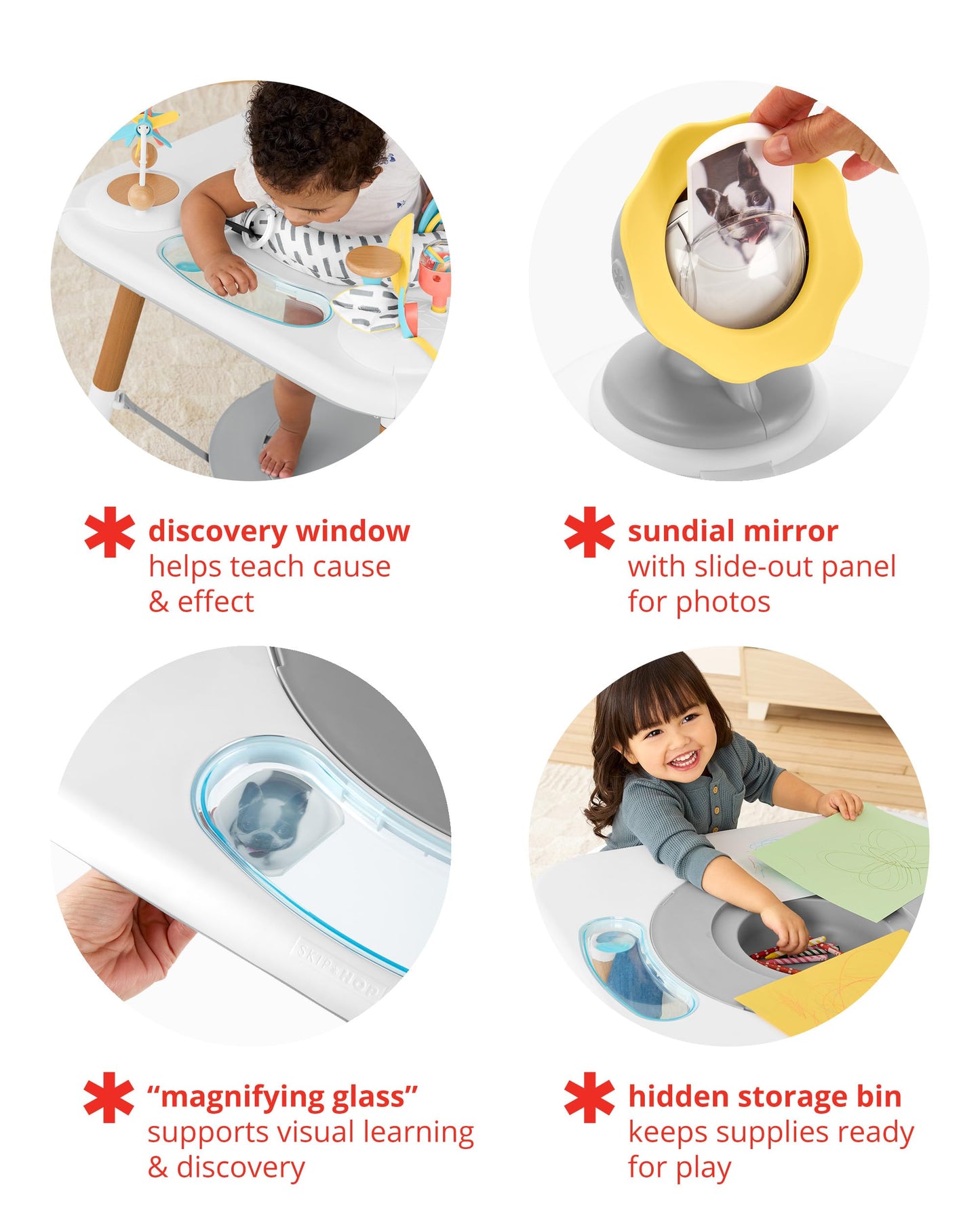 Centro de Actividades Skip Hop Discoverosity Montessori y Mesa de Juego Azul para Bebés a Partir de 4 Meses