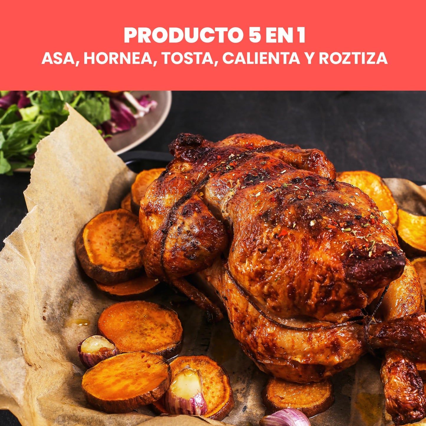 Chefman Horno De Convección Y Tostador De 45 L Negro RJ25-M45BLACK